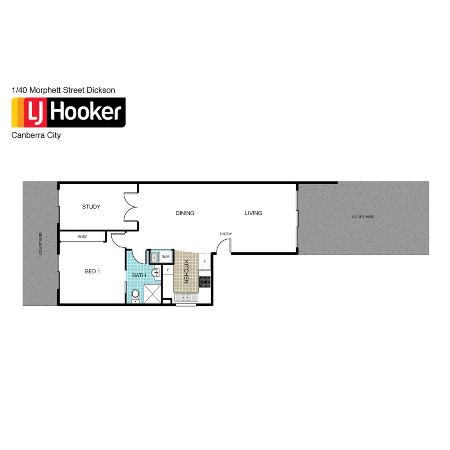 Floorplan of Homely apartment listing, 1/40 Morphett Street, Dickson ACT 2602