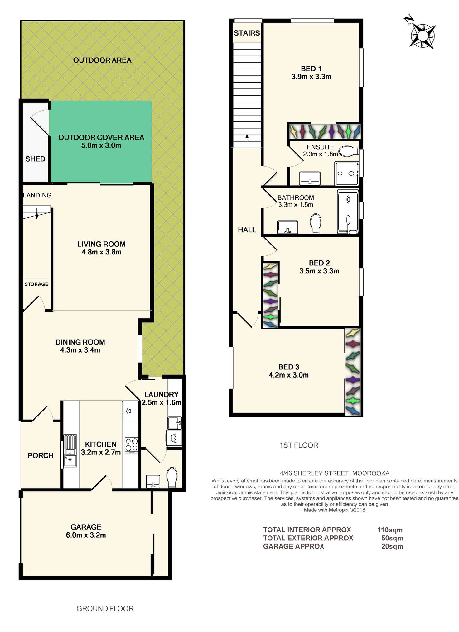 Floorplan of Homely townhouse listing, 4/46 Sherley Street, Moorooka QLD 4105