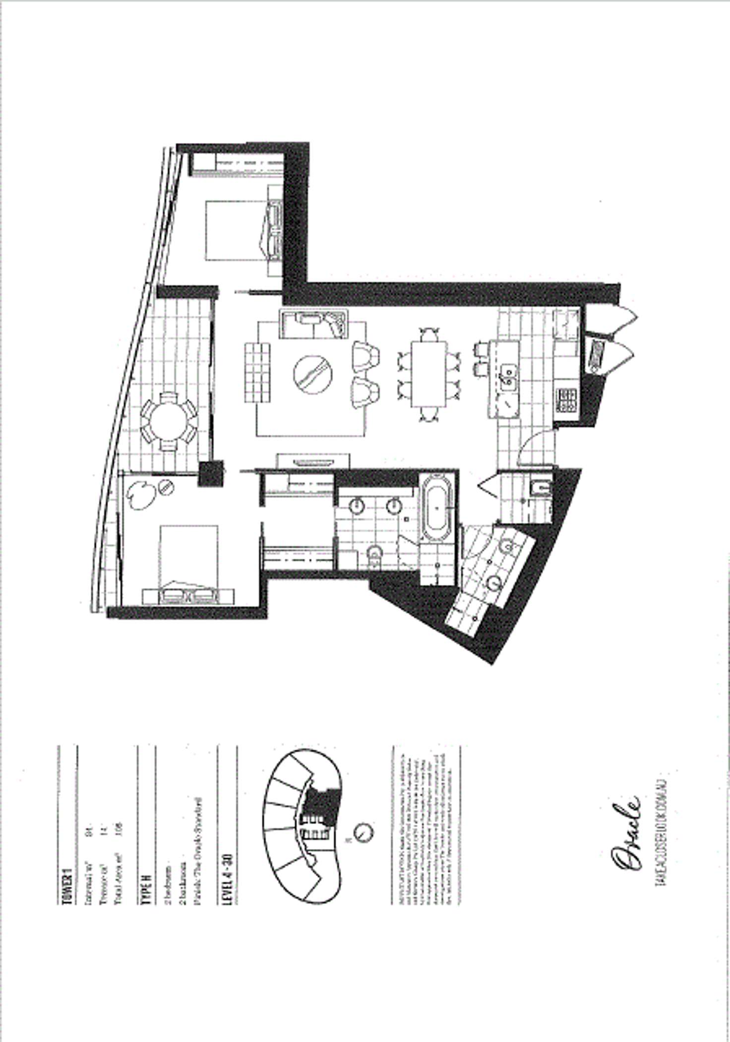 Floorplan of Homely apartment listing, 708/1 Oracle Boulevard, Broadbeach QLD 4218