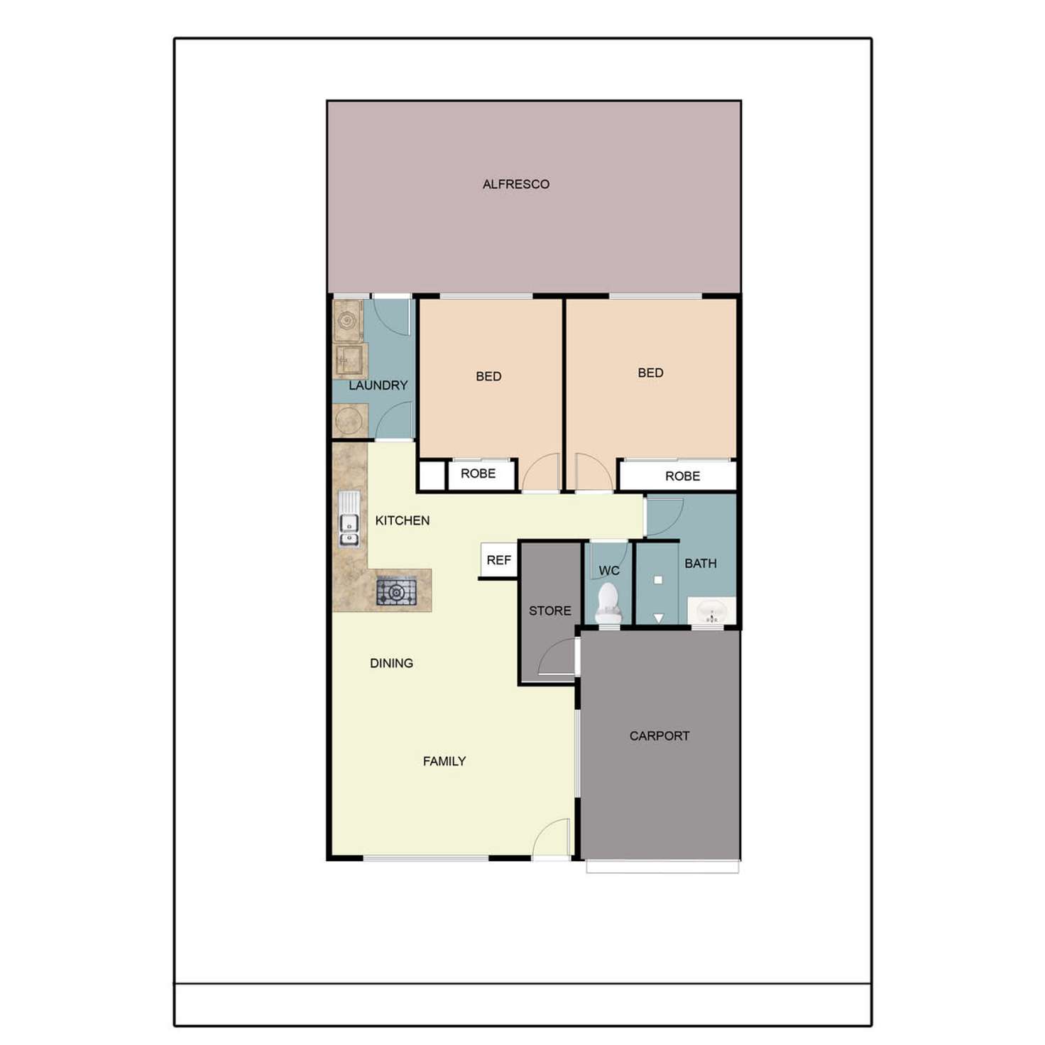 Floorplan of Homely unit listing, 2/14-16 Pope Street, Aitkenvale QLD 4814