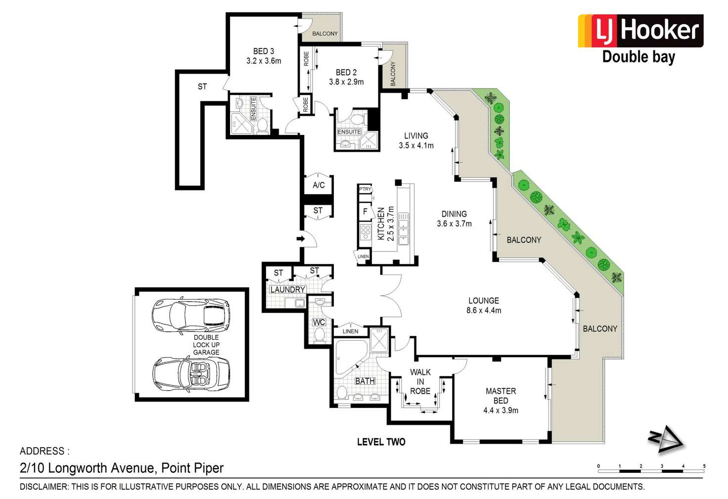 Floorplan of Homely apartment listing, 2/10 Longworth Avenue, Point Piper NSW 2027