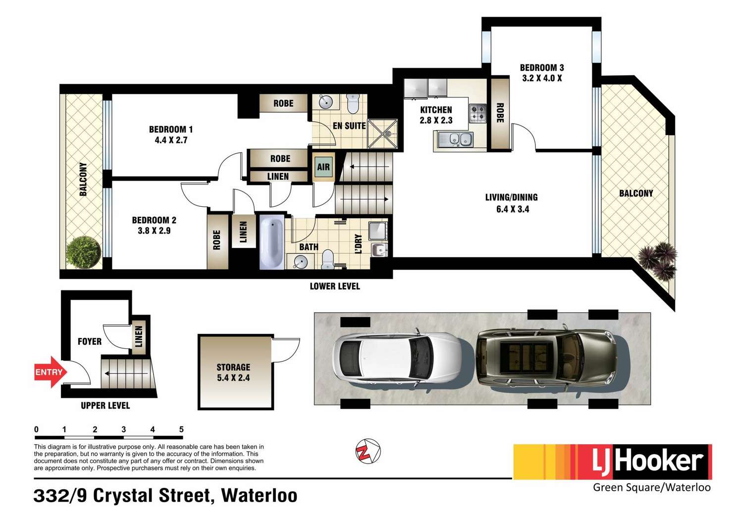 Floorplan of Homely apartment listing, 332/9 Crystal Street, Waterloo NSW 2017