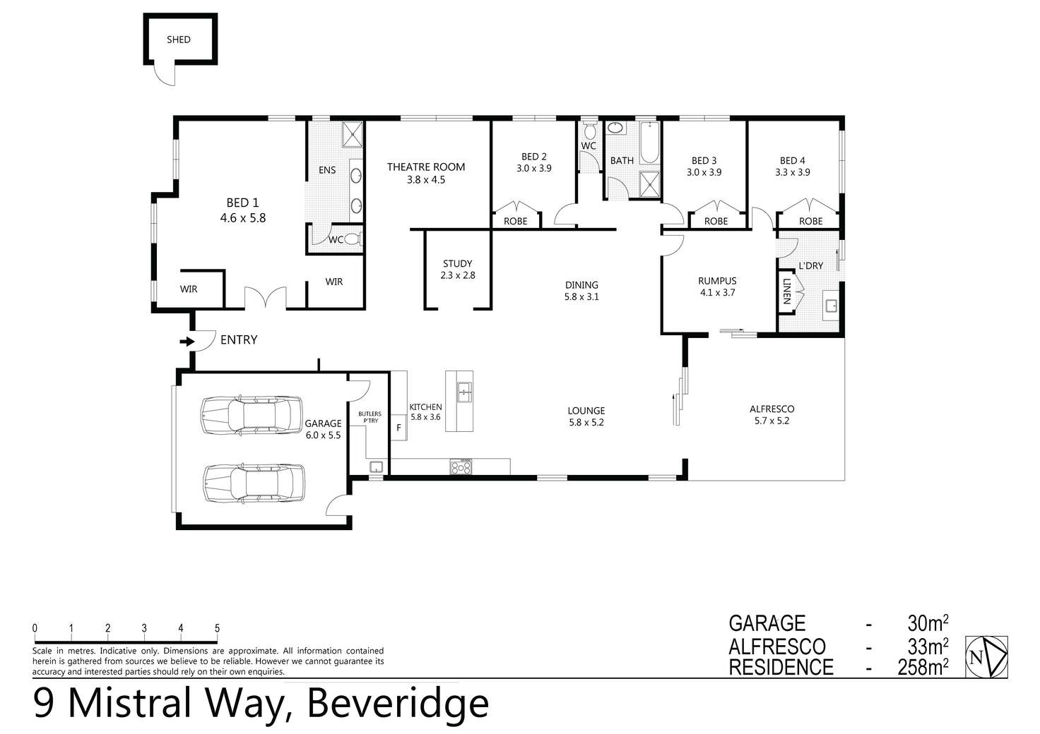 Floorplan of Homely house listing, 9 Mistral Way, Beveridge VIC 3753