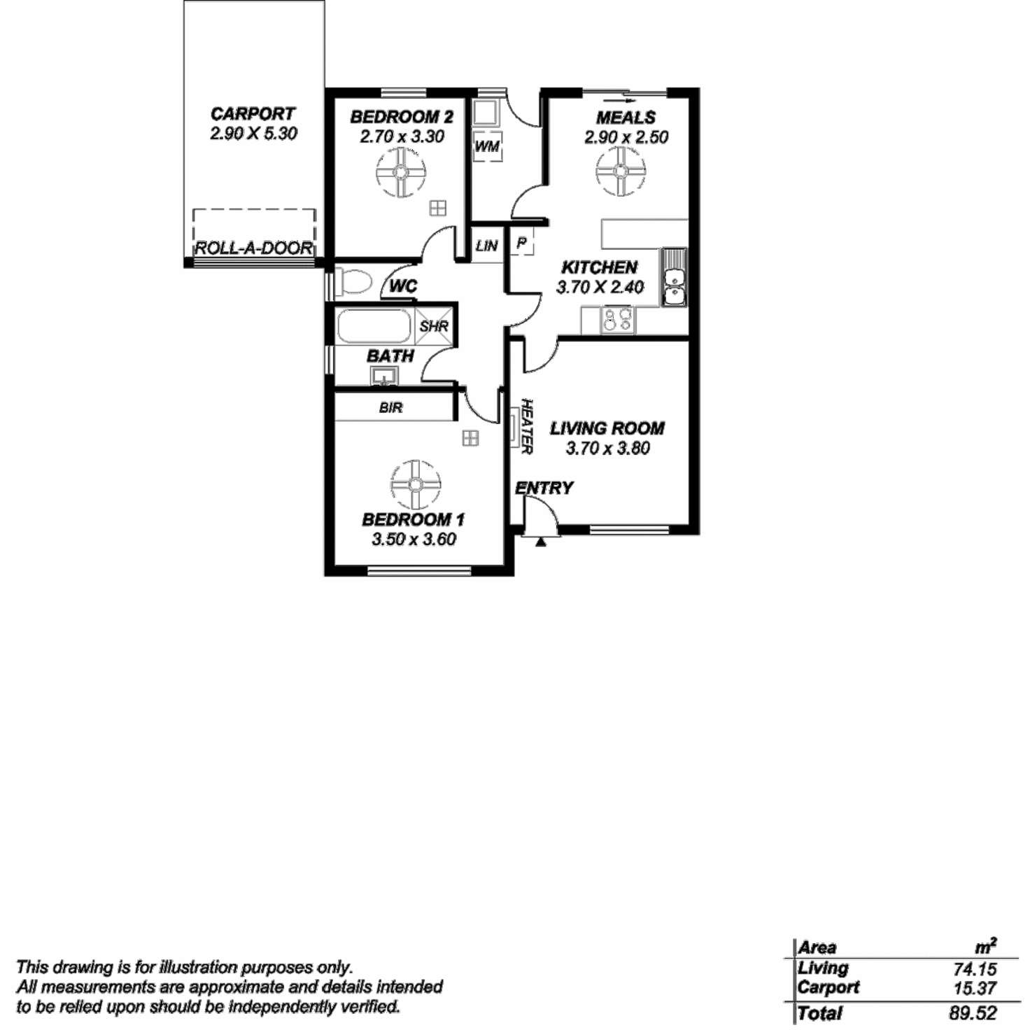 Floorplan of Homely unit listing, 2/200 Payneham Road, Evandale SA 5069