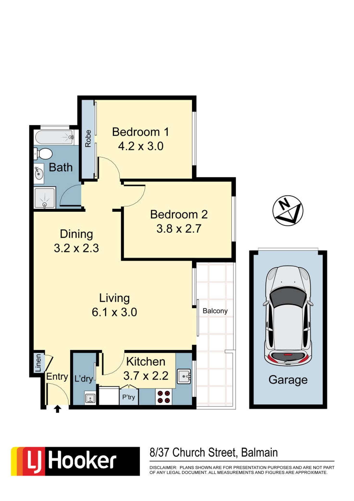 Floorplan of Homely unit listing, 8/37 Church Street, Birchgrove NSW 2041