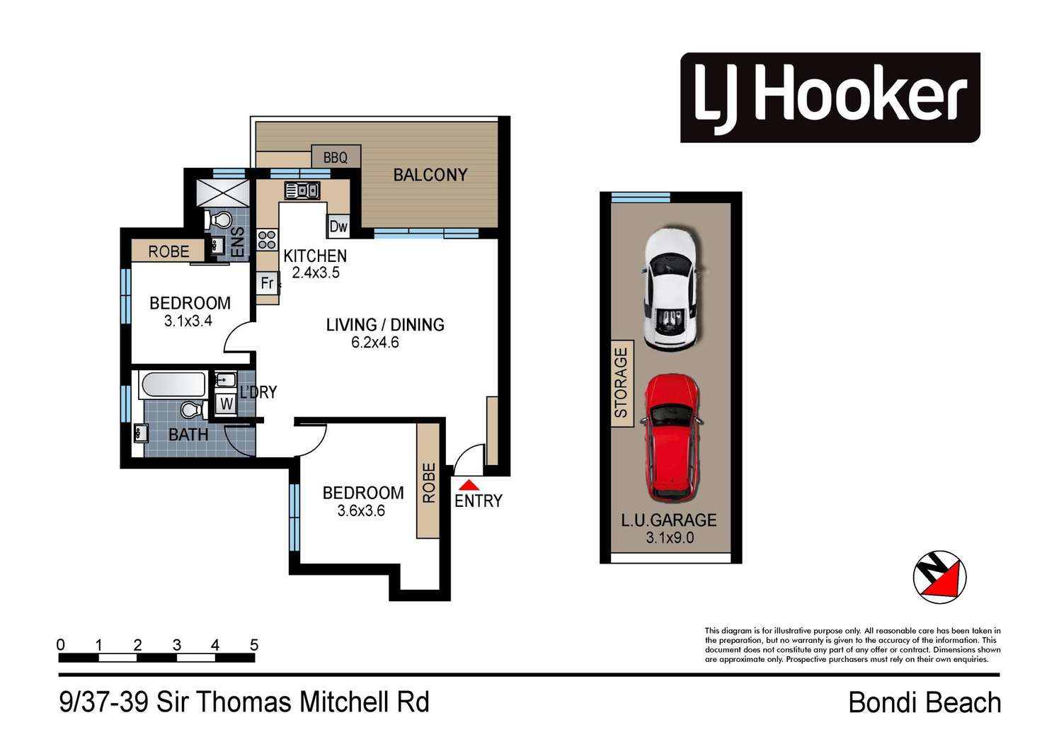 Floorplan of Homely apartment listing, 9/37-39 Sir Thomas Mitchell Road, Bondi Beach NSW 2026