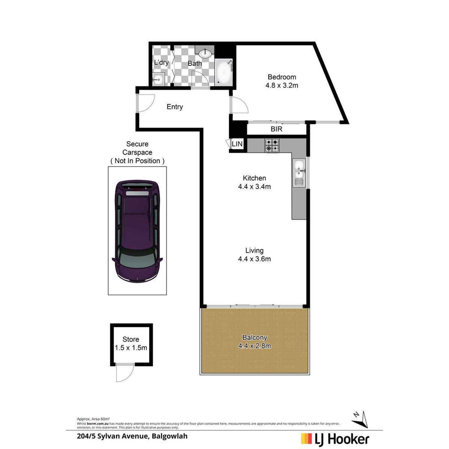 Floorplan of Homely apartment listing, 204/5 Sylvan Avenue, Balgowlah NSW 2093