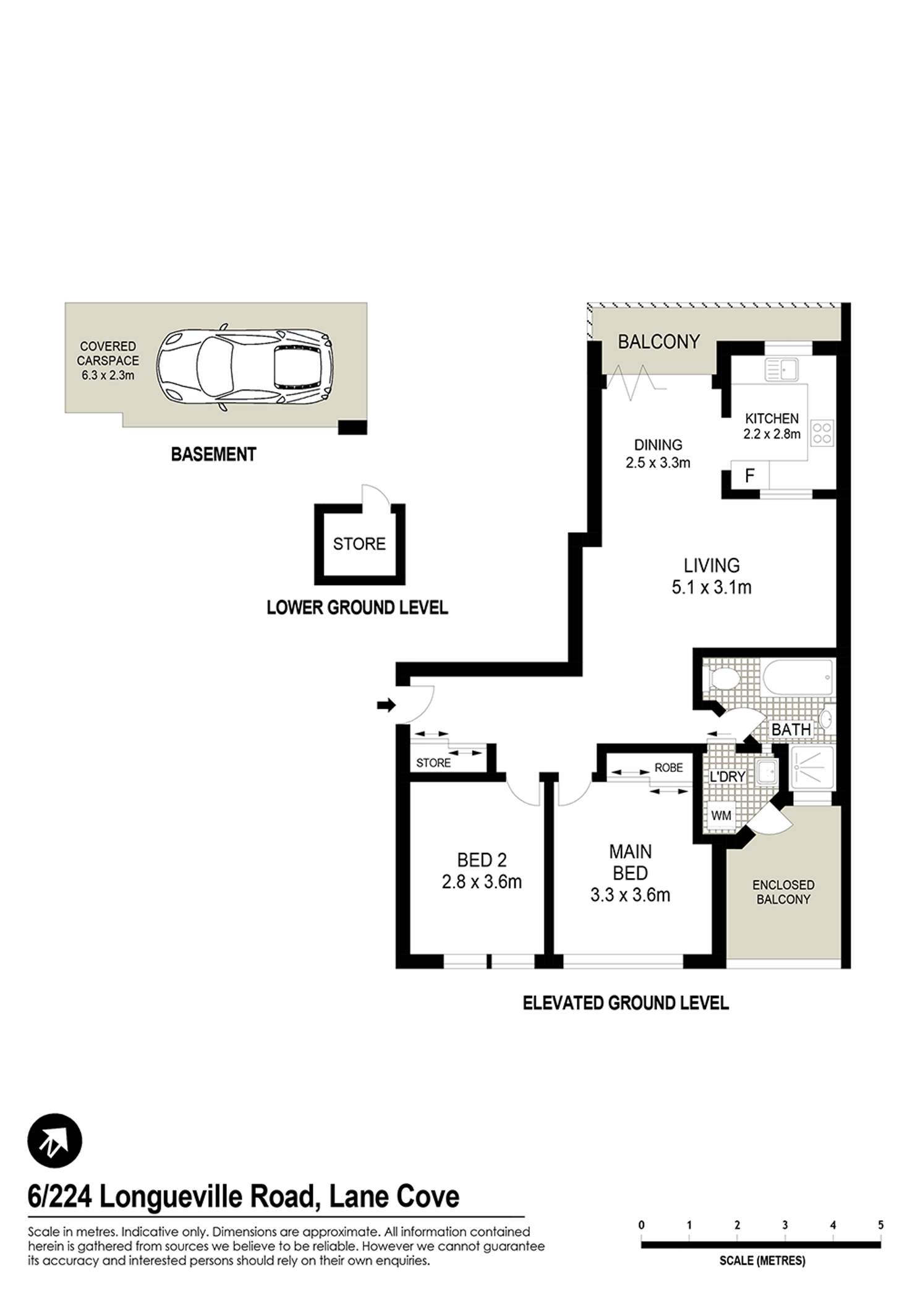 Floorplan of Homely unit listing, 6/224-226 Longueville Road, Lane Cove NSW 2066