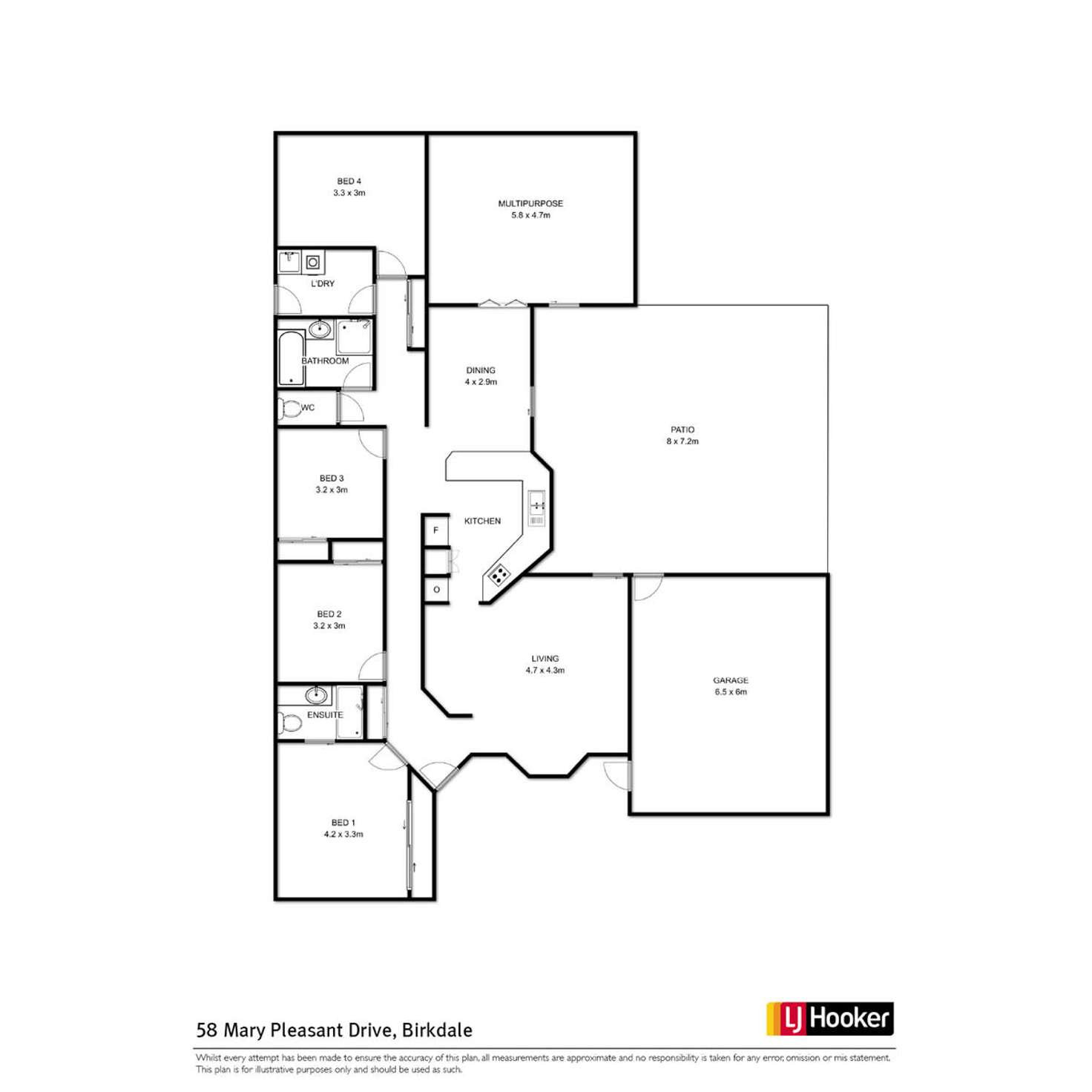 Floorplan of Homely house listing, 58 Mary Pleasant Drive, Birkdale QLD 4159