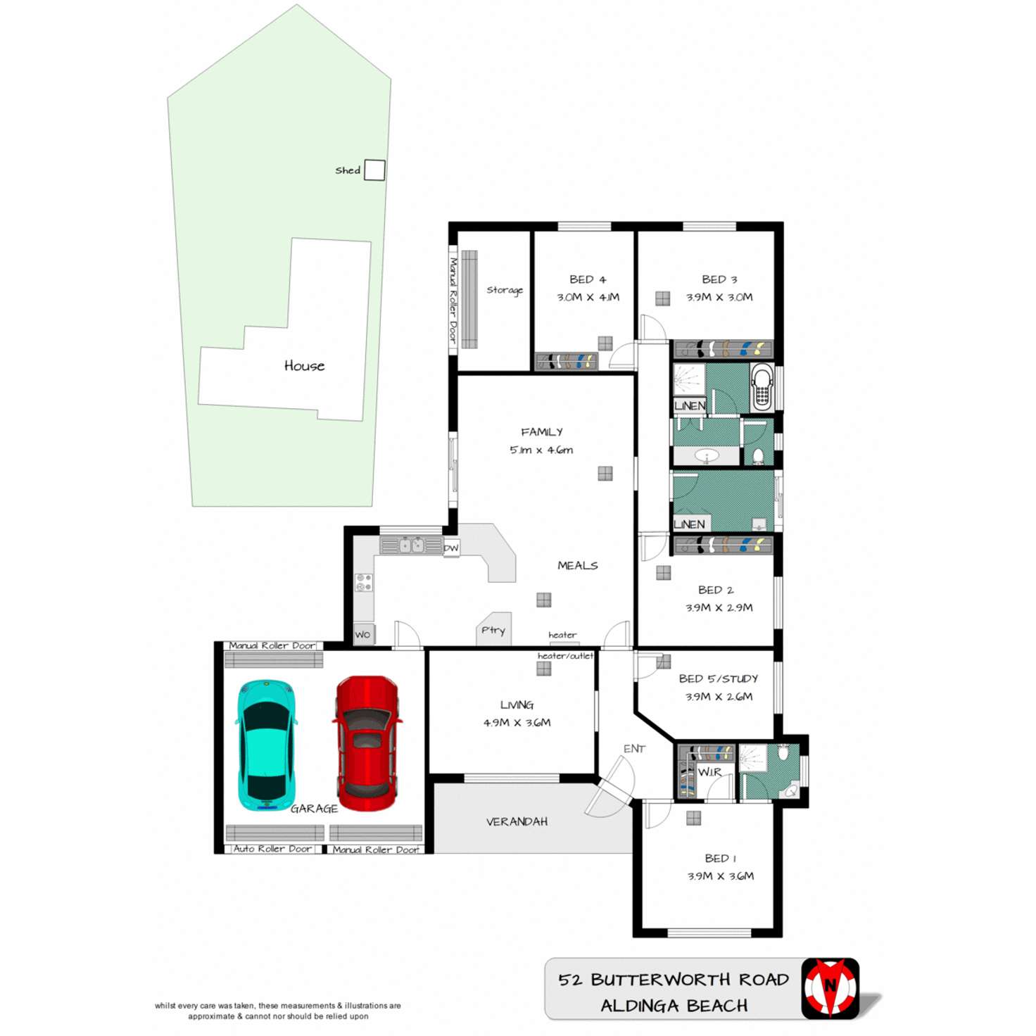 Floorplan of Homely house listing, 52 Butterworth Road, Aldinga Beach SA 5173