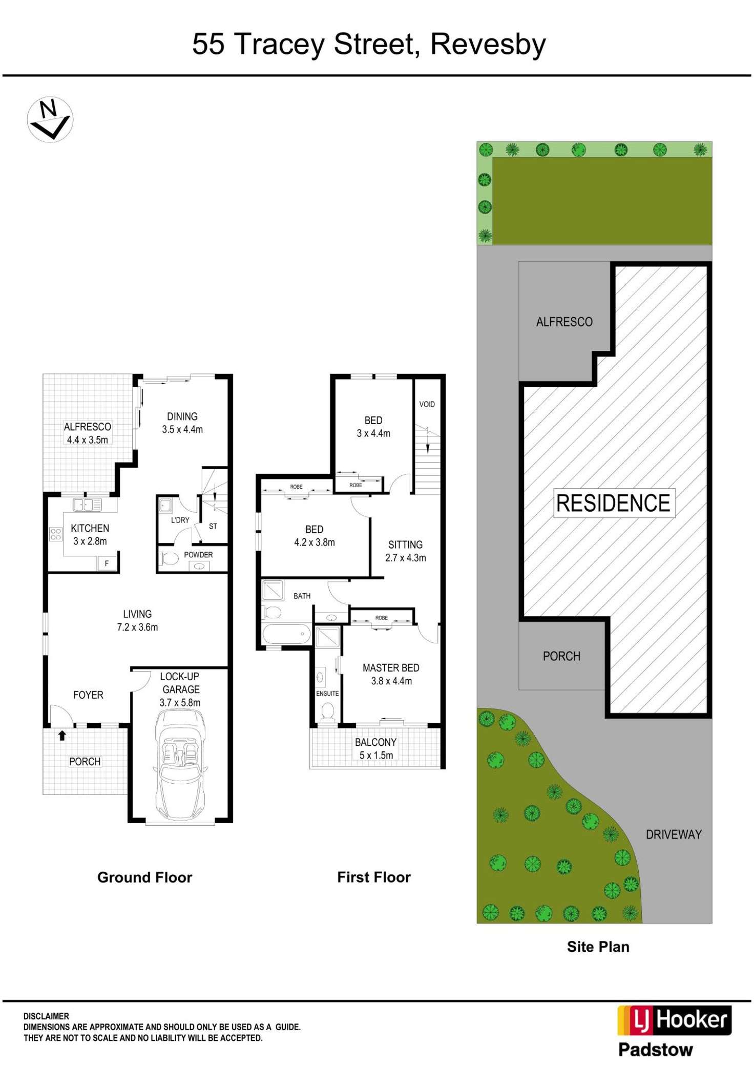 Floorplan of Homely semiDetached listing, 55 Tracey Street, Revesby NSW 2212
