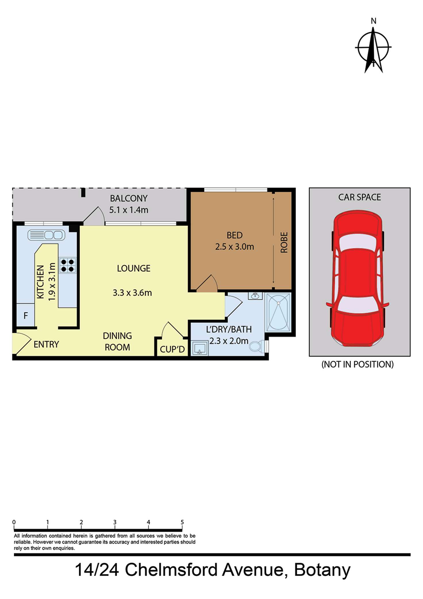 Floorplan of Homely apartment listing, 14/24 Chelmsford Avenue, Botany NSW 2019