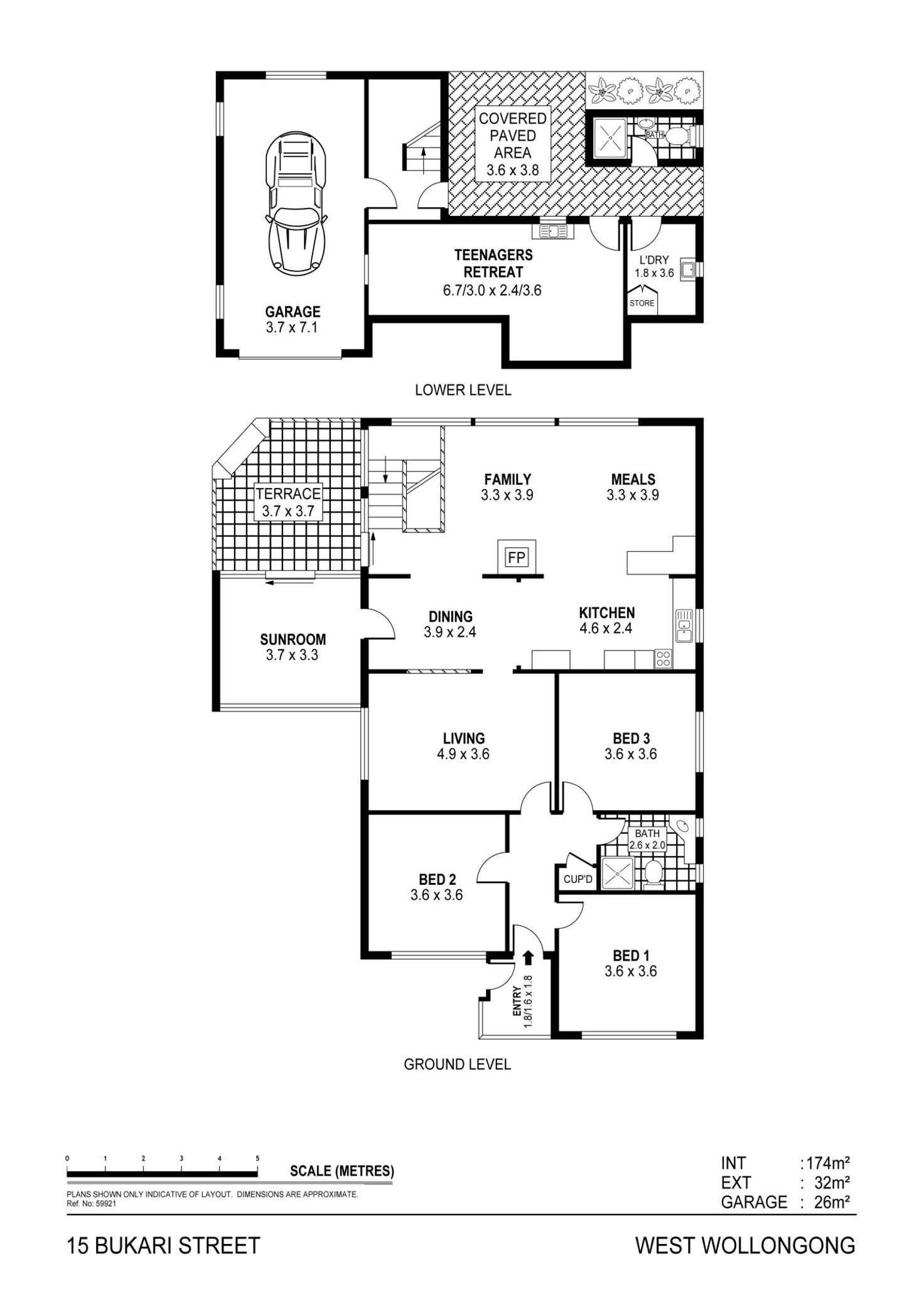 Floorplan of Homely house listing, 15 Bukari Street, West Wollongong NSW 2500