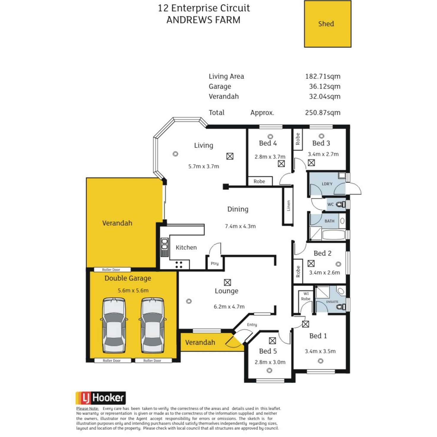 Floorplan of Homely house listing, 12 Enterprise Circuit, Andrews Farm SA 5114