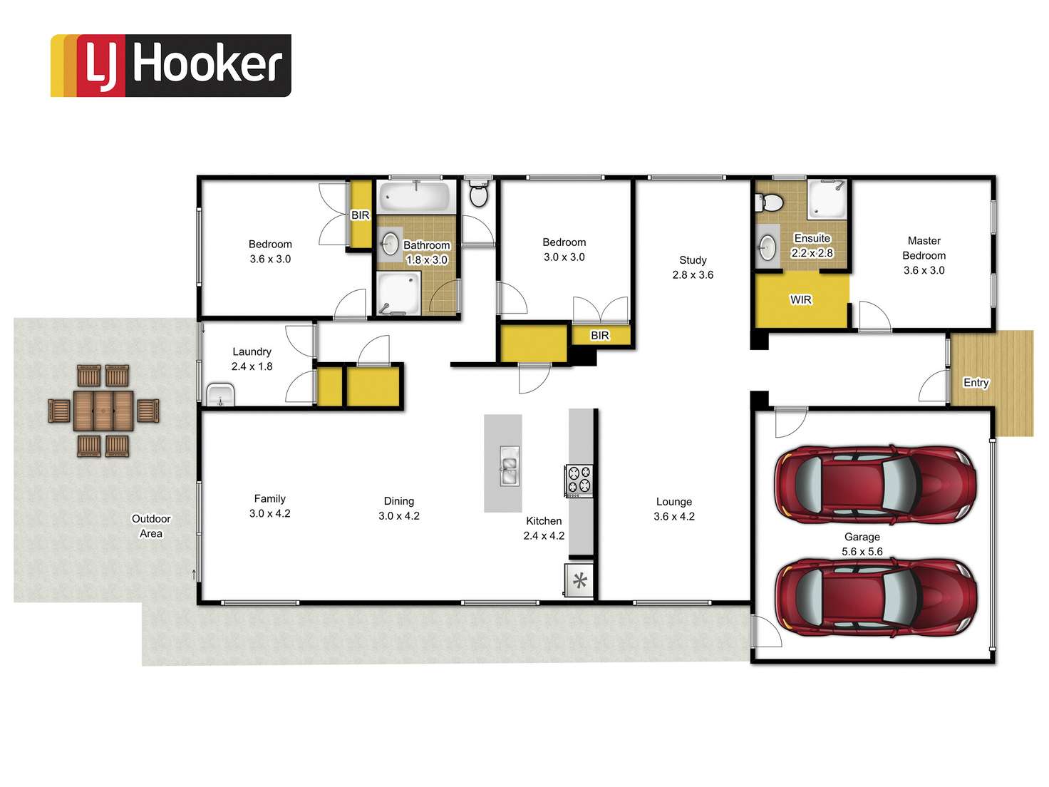 Floorplan of Homely house listing, 3 Elise Terrace, Traralgon VIC 3844