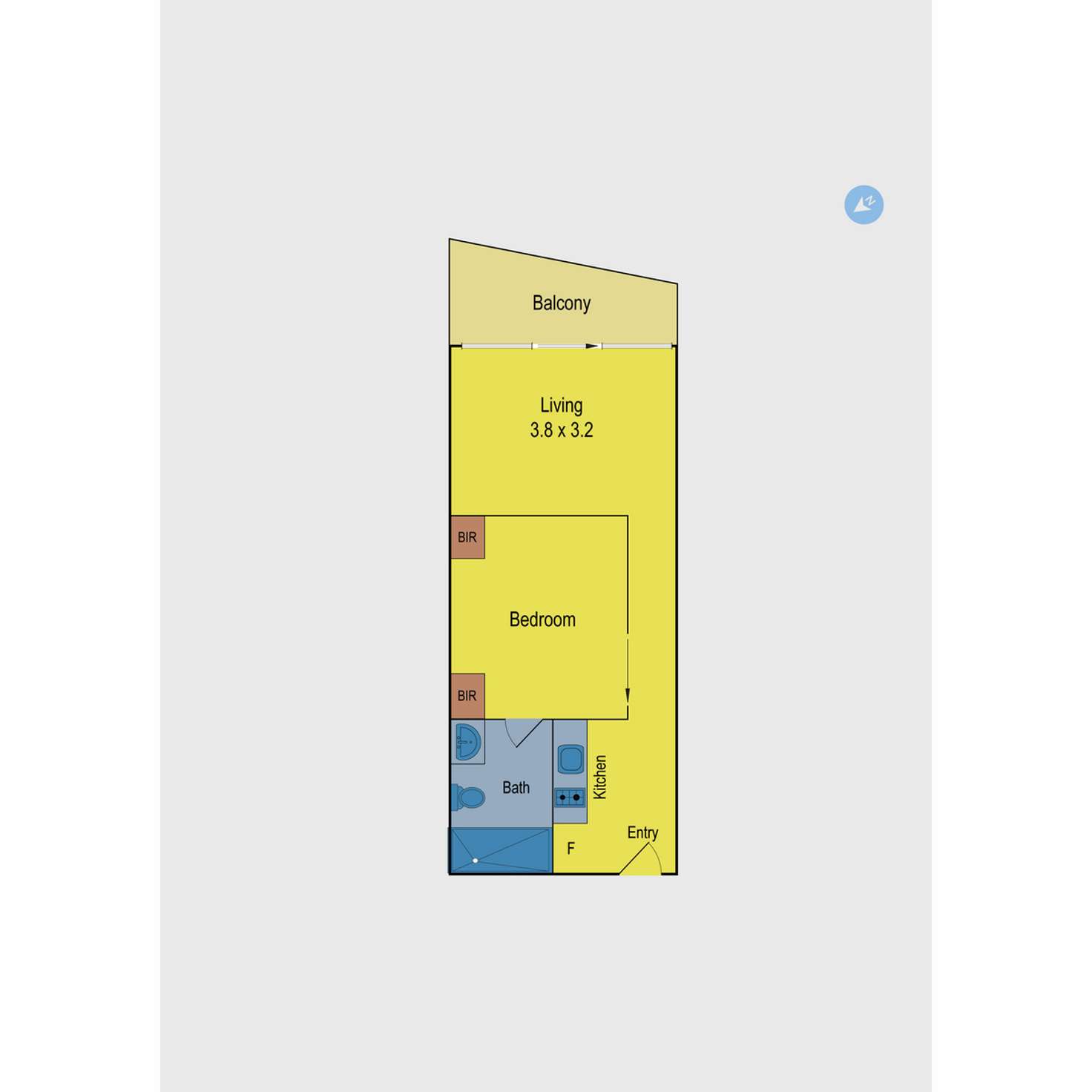 Floorplan of Homely apartment listing, 407/53 Batman Street, West Melbourne VIC 3003