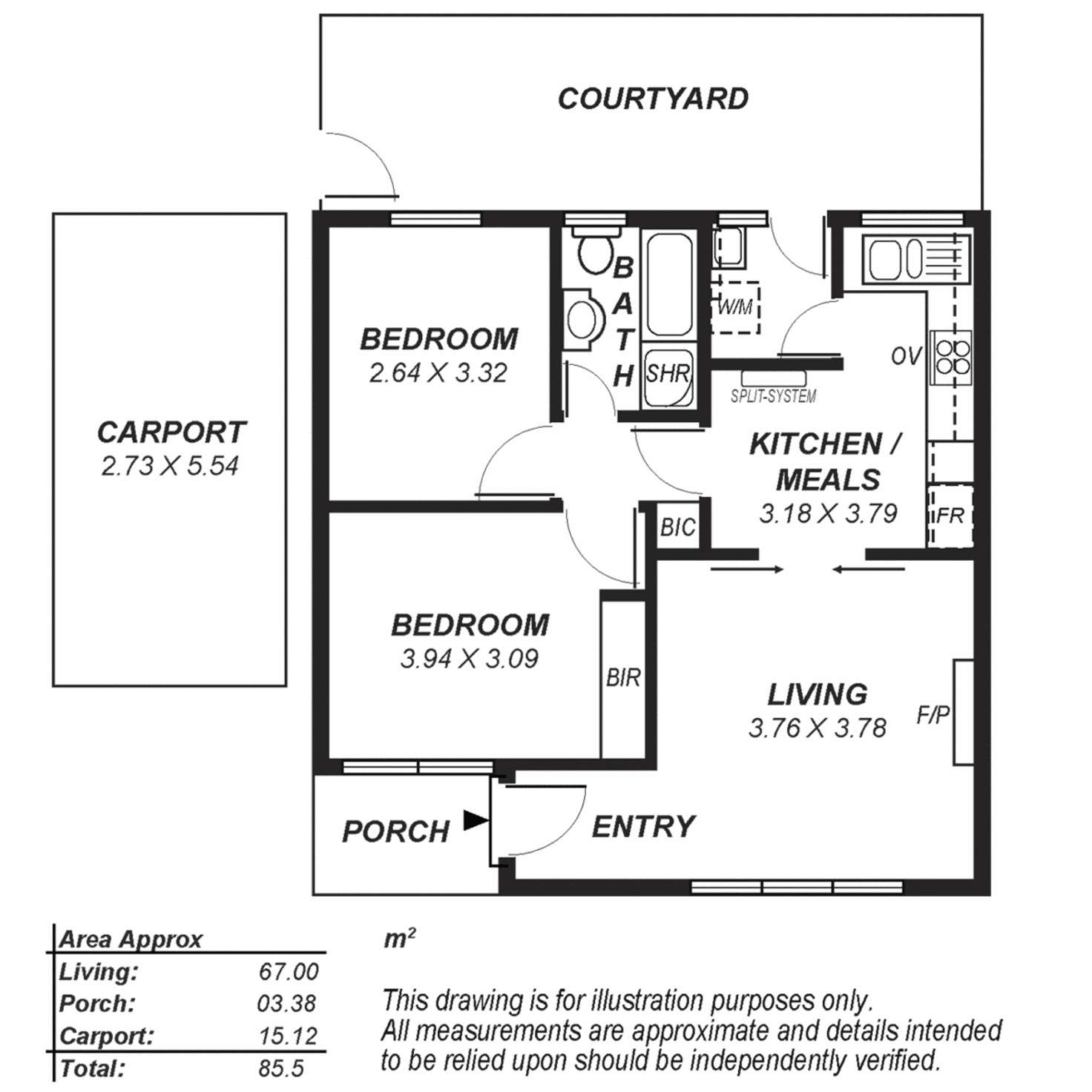 Floorplan of Homely unit listing, 3/16 Watson Street, Fullarton SA 5063