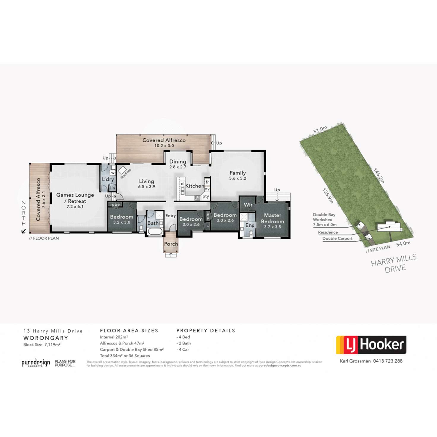 Floorplan of Homely house listing, 13 Harry Mills Drive, Worongary QLD 4213