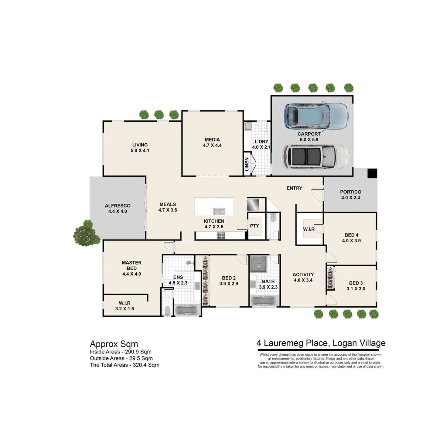 Floorplan of Homely house listing, 4 Lauremeg Place, Logan Village QLD 4207