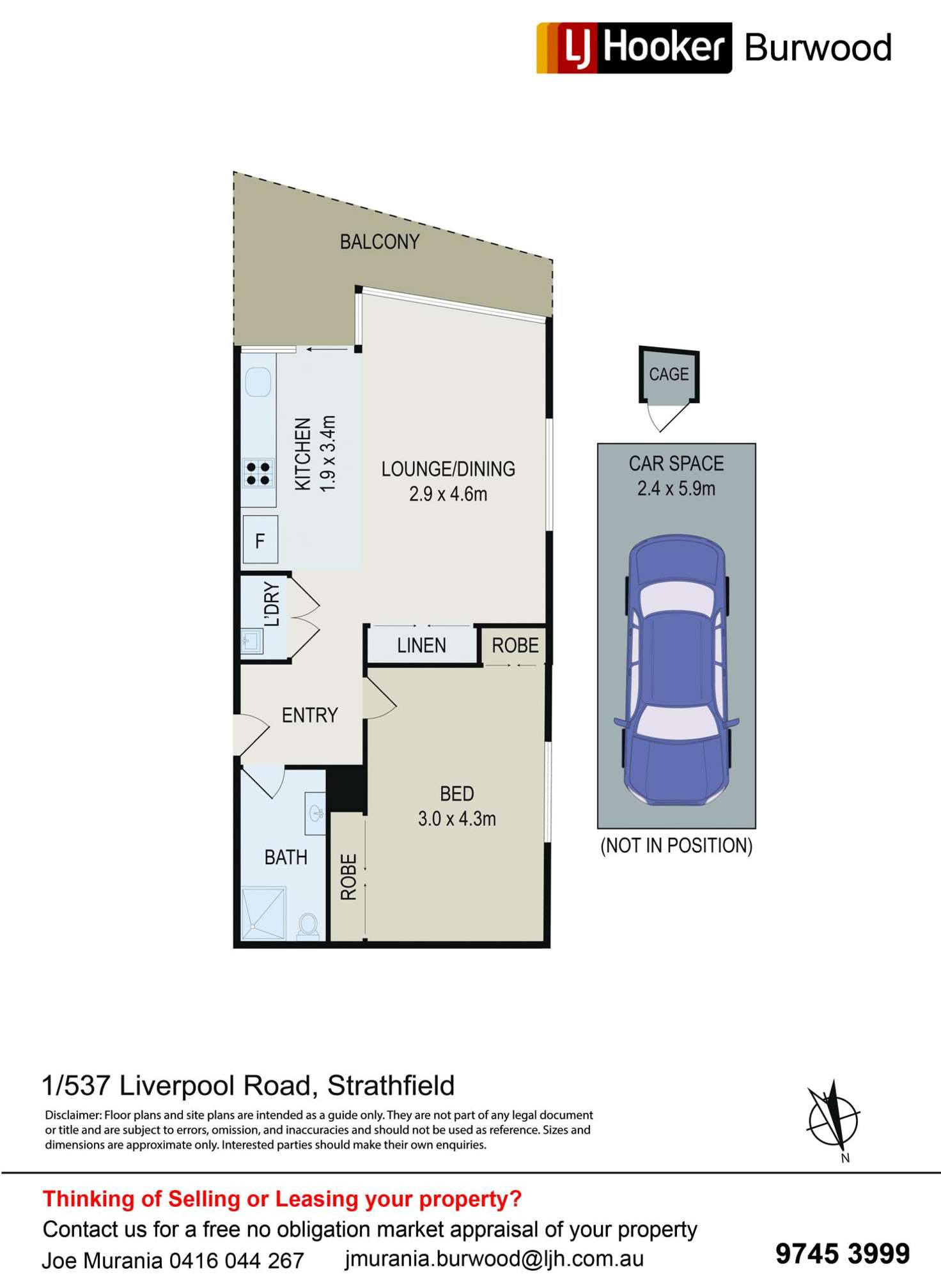 Floorplan of Homely unit listing, 1/537 Liverpool Road, Strathfield NSW 2135