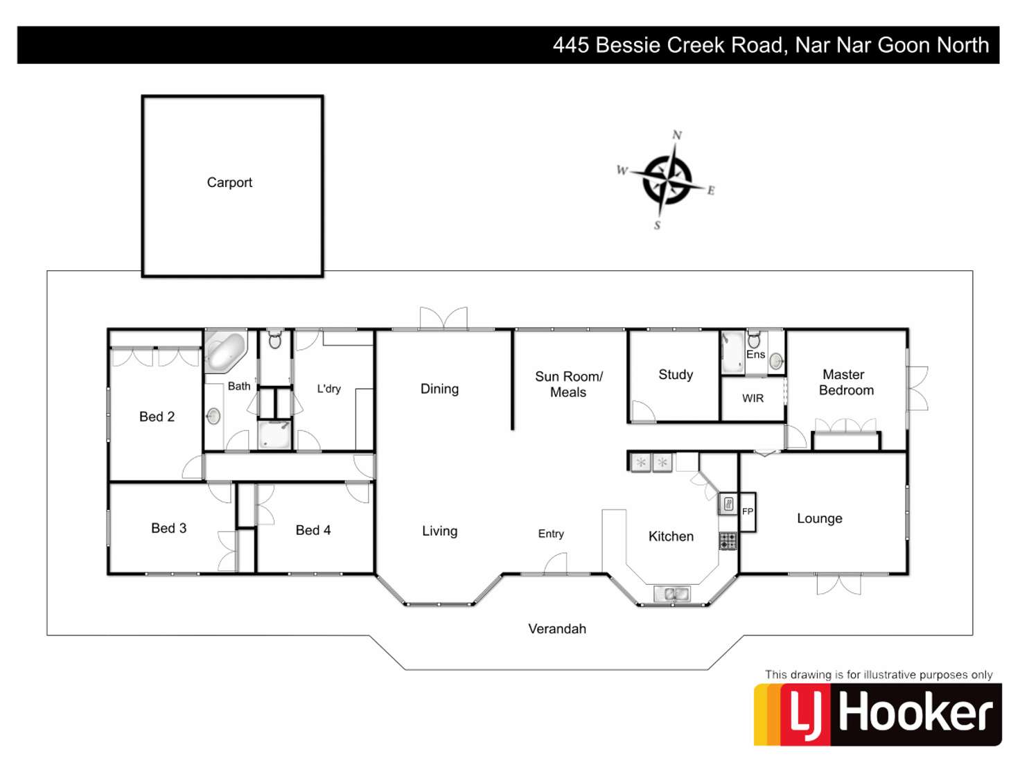 Floorplan of Homely house listing, 445 Bessie Creek Road, Nar Nar Goon North VIC 3812