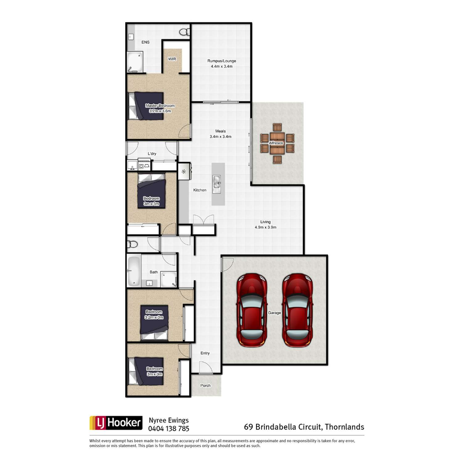 Floorplan of Homely house listing, 69 Brindabella Circuit, Thornlands QLD 4164