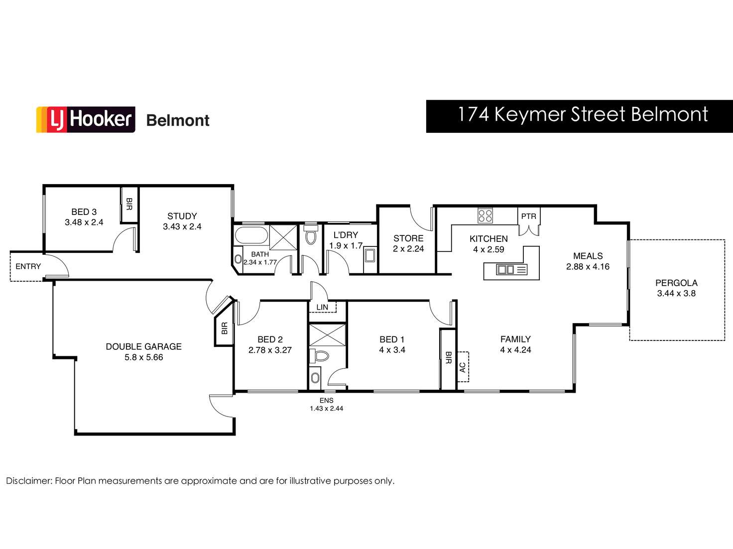 Floorplan of Homely house listing, 174 Keymer Street, Belmont WA 6104