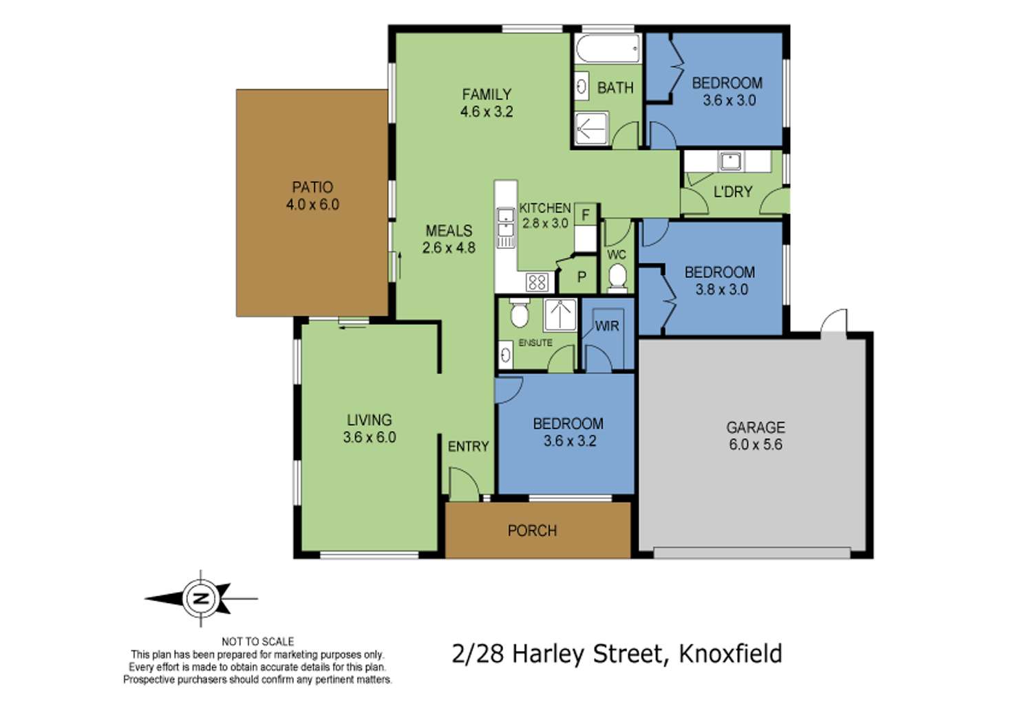 Floorplan of Homely house listing, Unit 2/28 Harley Street, Knoxfield VIC 3180