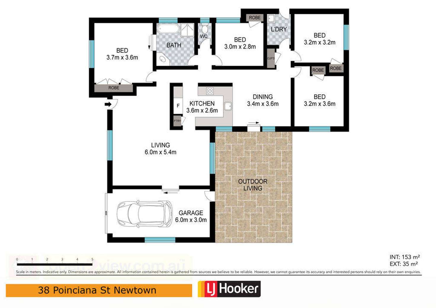 Floorplan of Homely house listing, 38 Poinciana Street, Newtown QLD 4350