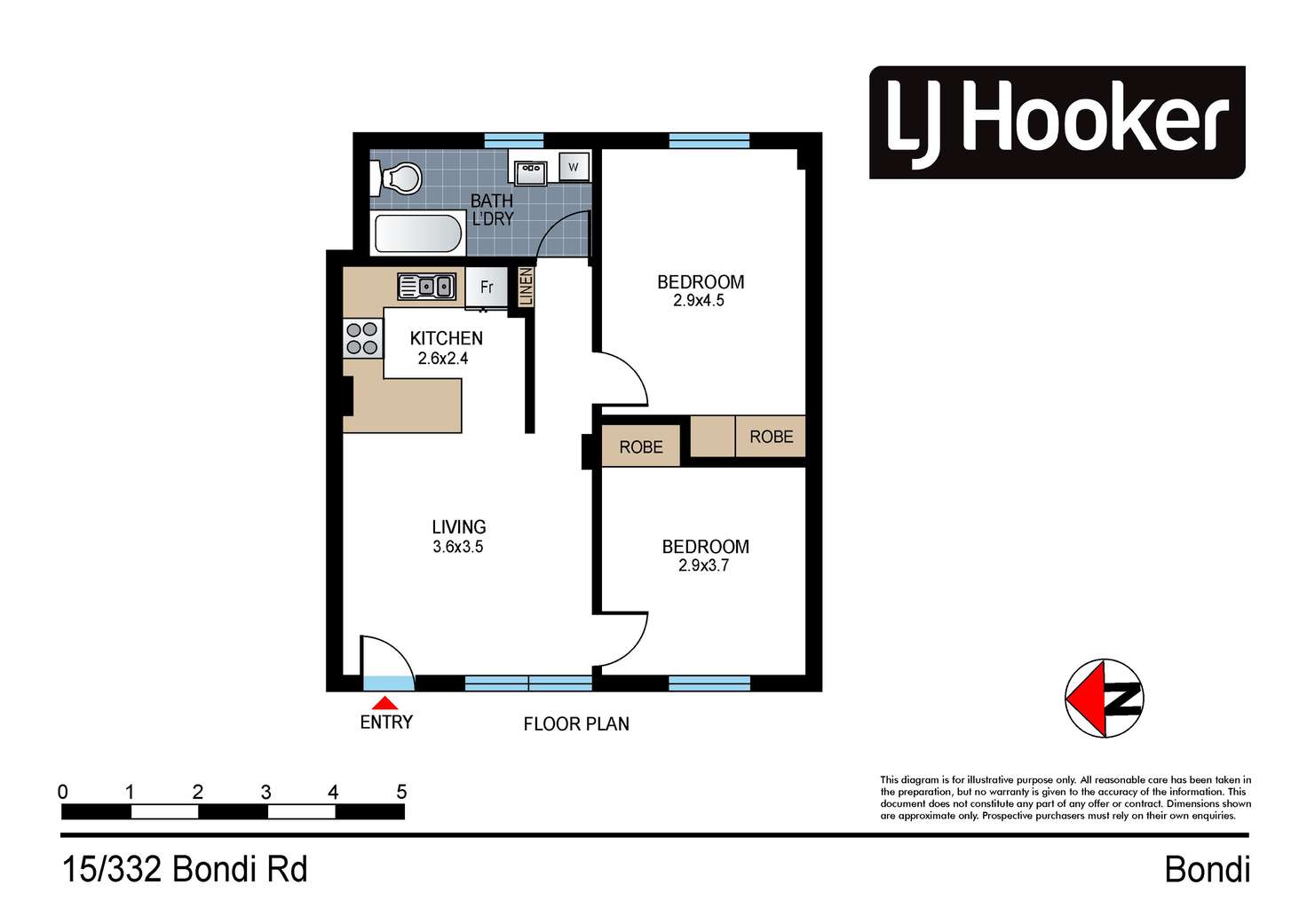 Floorplan of Homely apartment listing, 15/332 Bondi Road, Bondi NSW 2026