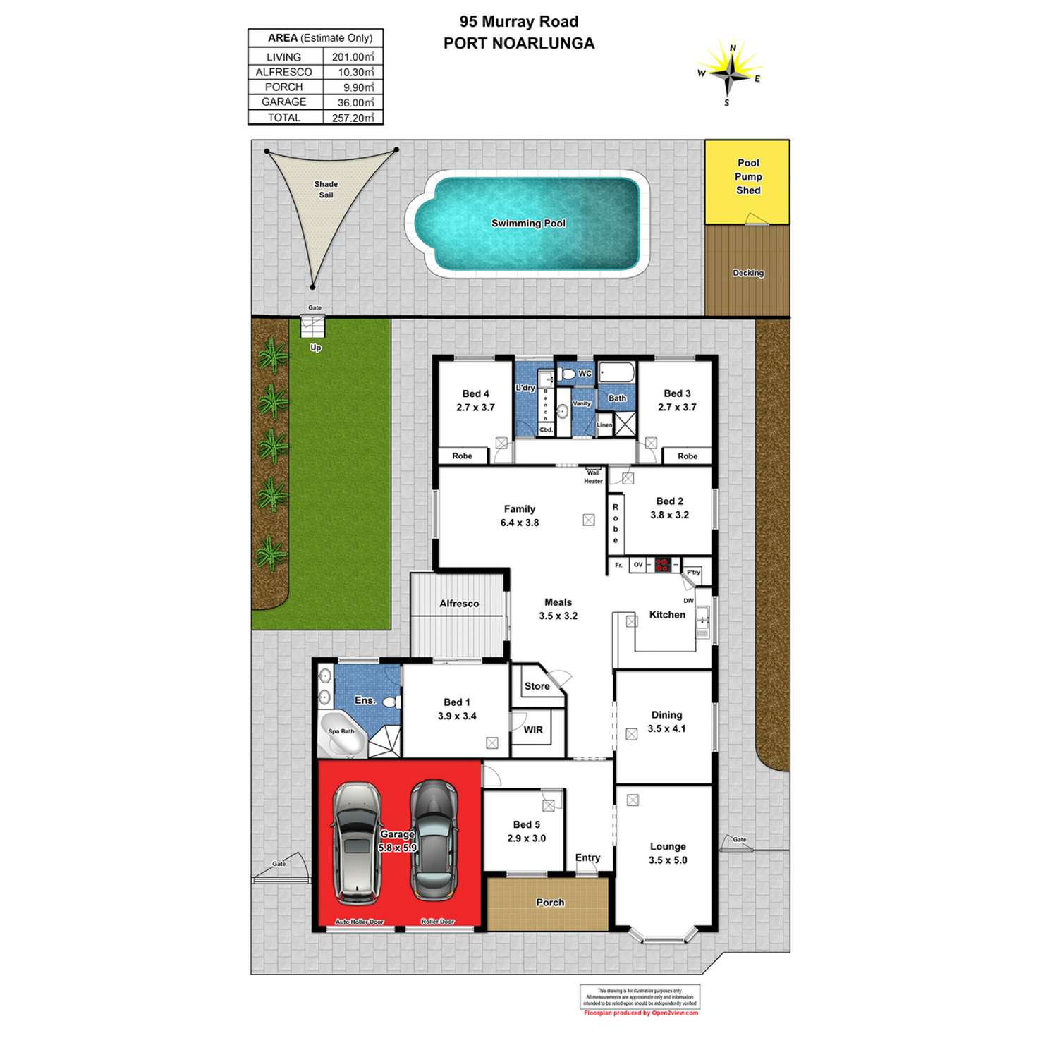 Floorplan of Homely house listing, 95 Murray Road, Port Noarlunga SA 5167