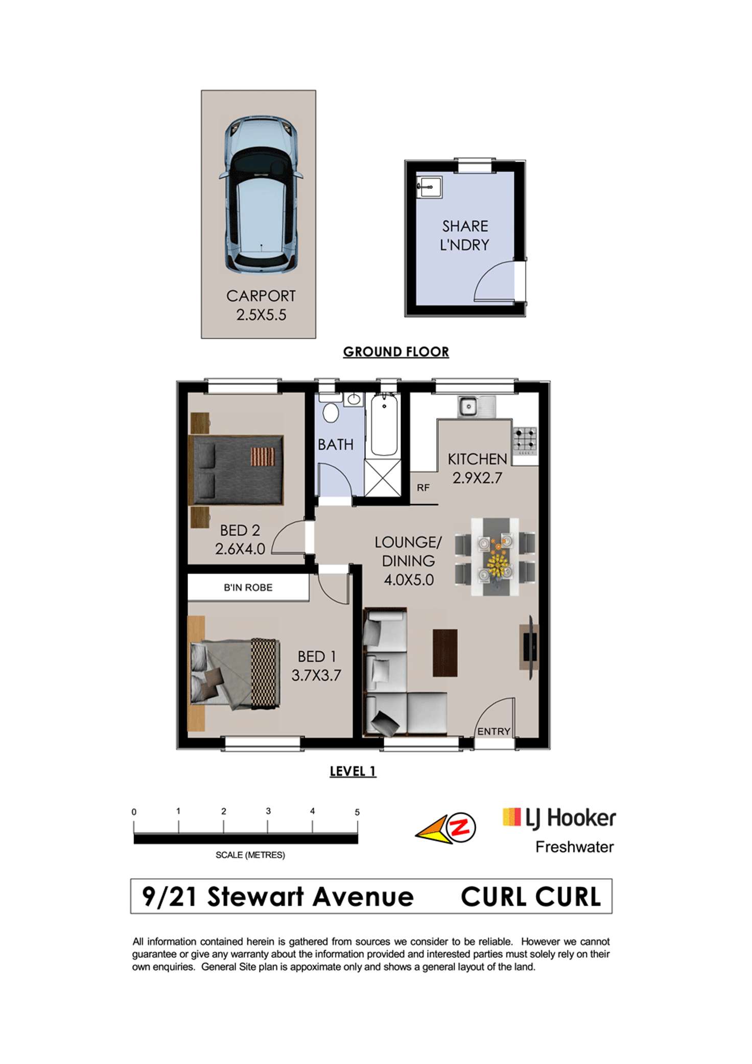 Floorplan of Homely unit listing, 9/21 Stewart Ave, Curl Curl NSW 2096