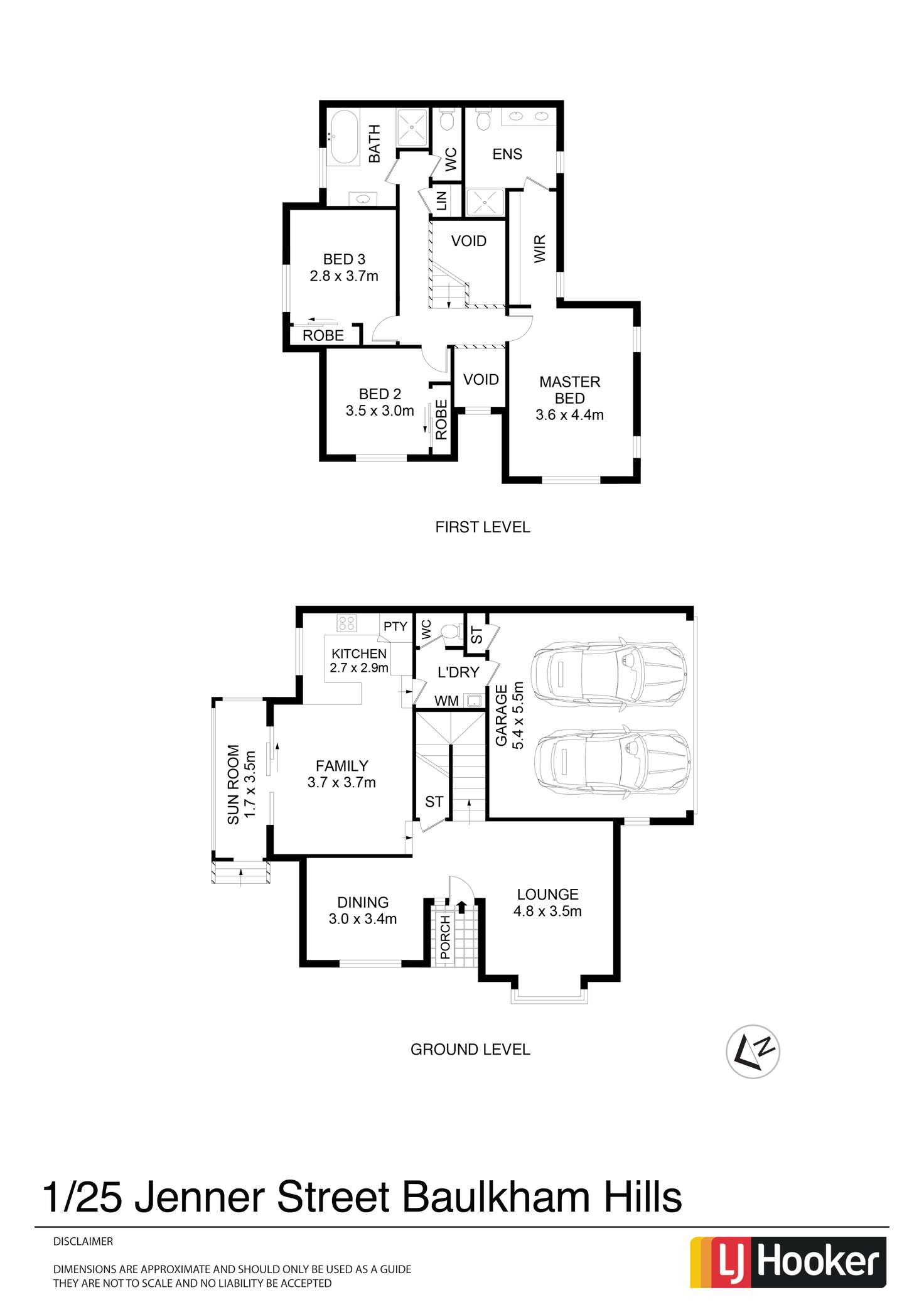 Floorplan of Homely townhouse listing, 1/25 Jenner Street, Baulkham Hills NSW 2153