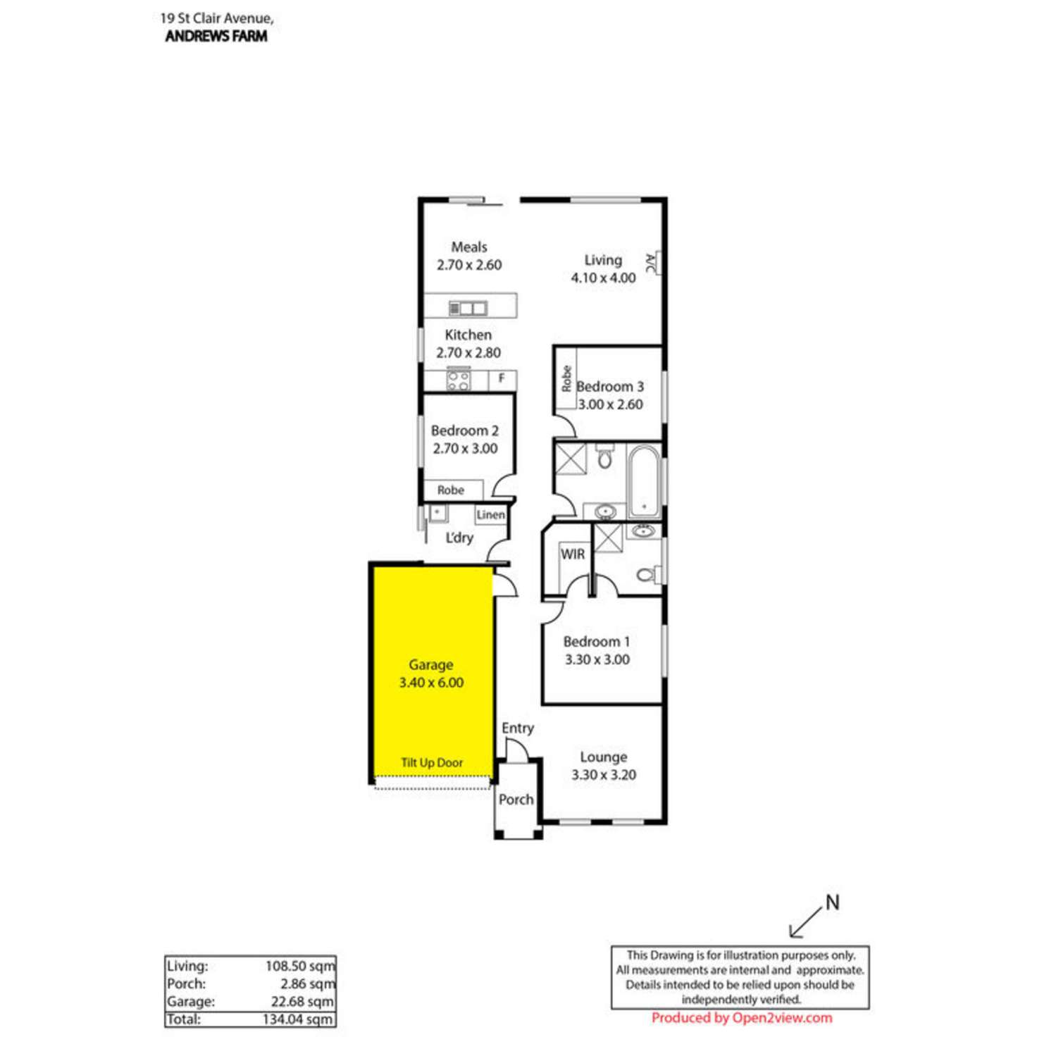 Floorplan of Homely house listing, 19 St Clair Avenue, Andrews Farm SA 5114