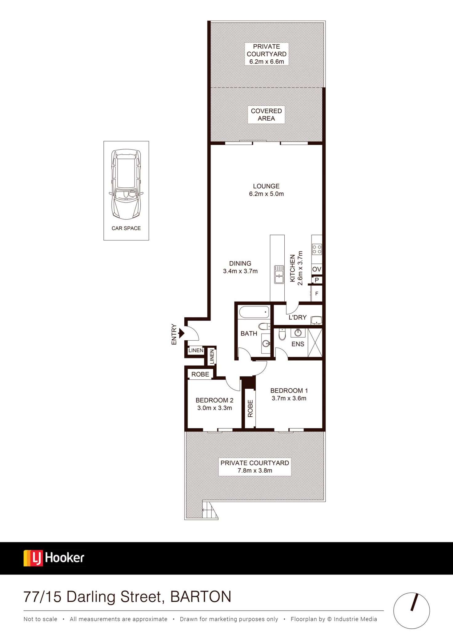 Floorplan of Homely unit listing, 77/15 Darling Street, Barton ACT 2600