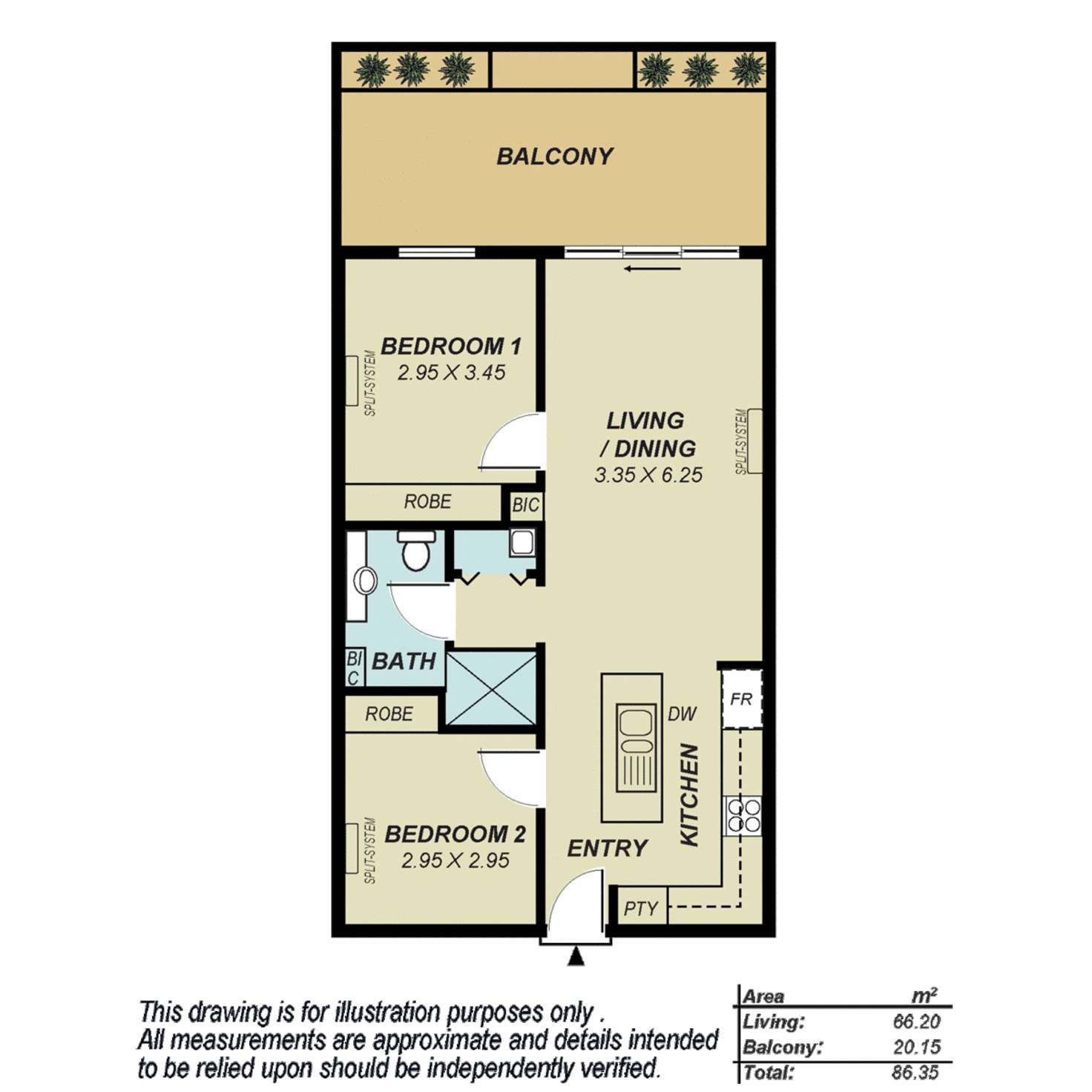 Floorplan of Homely apartment listing, 2/51 Victoria Parade, Mawson Lakes SA 5095