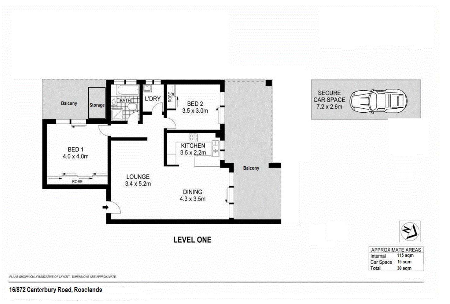 Floorplan of Homely unit listing, 16/872 Canterbury Road, Roselands NSW 2196