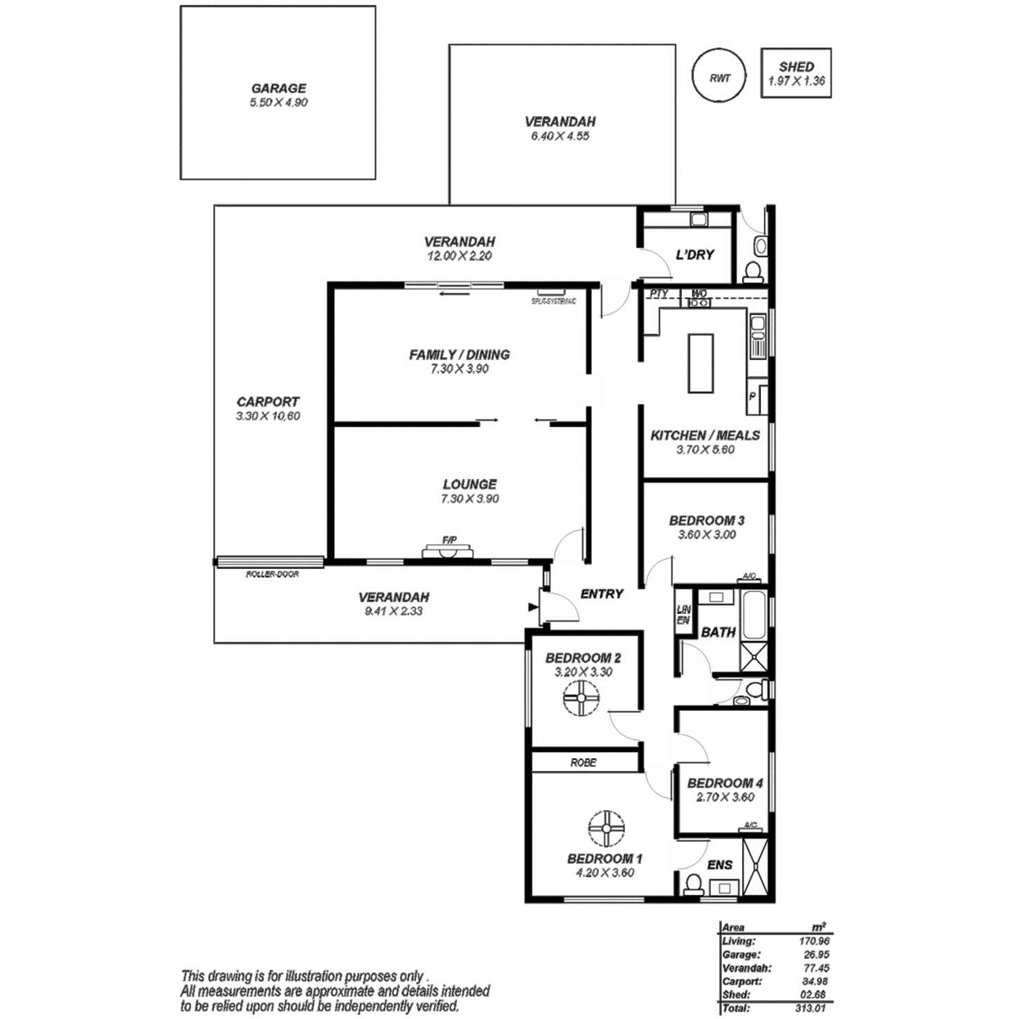 Floorplan of Homely house listing, 19 Mintanta Drive, Banksia Park SA 5091
