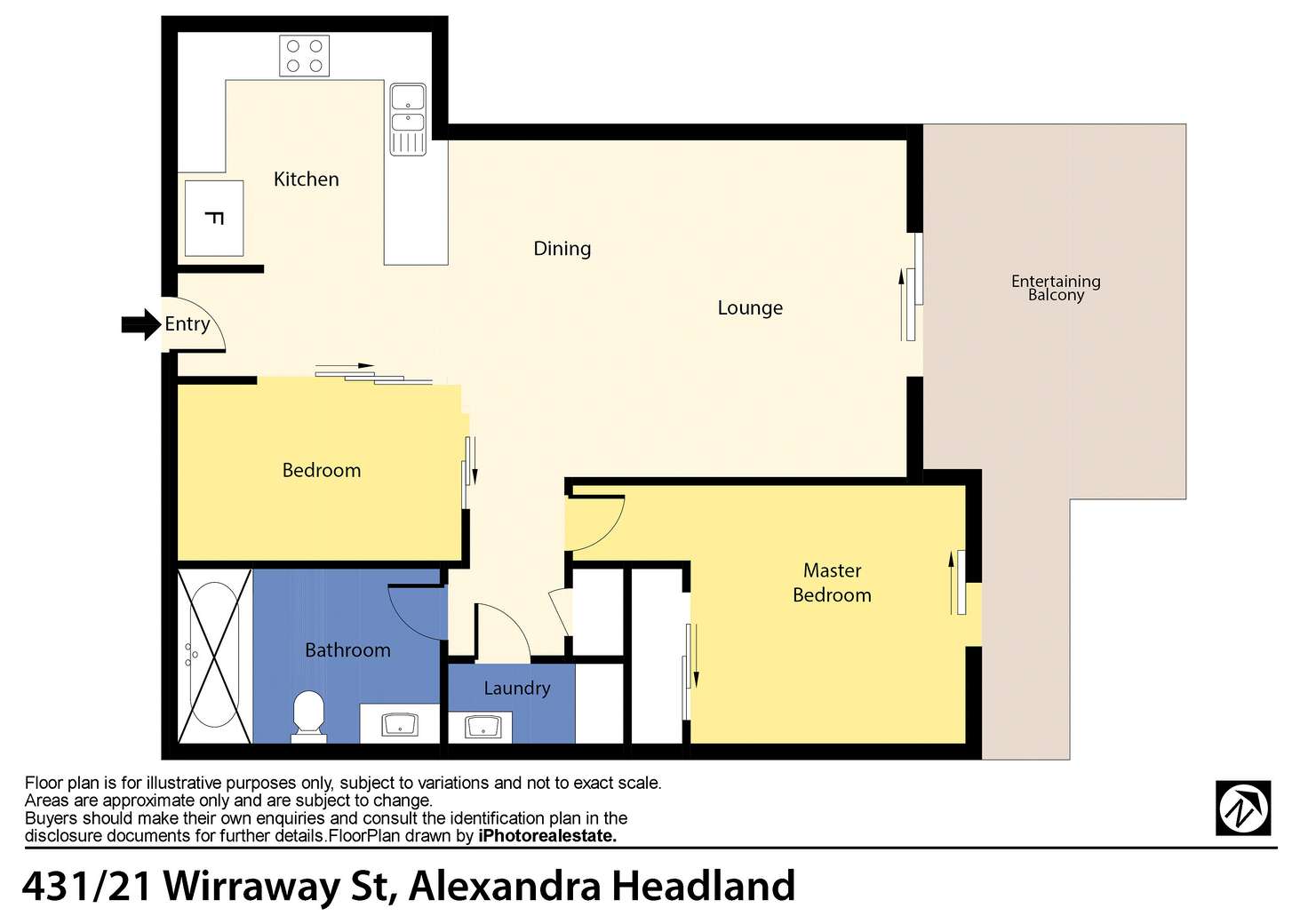 Floorplan of Homely unit listing, 431/21 Wirraway Street, Alexandra Headland QLD 4572
