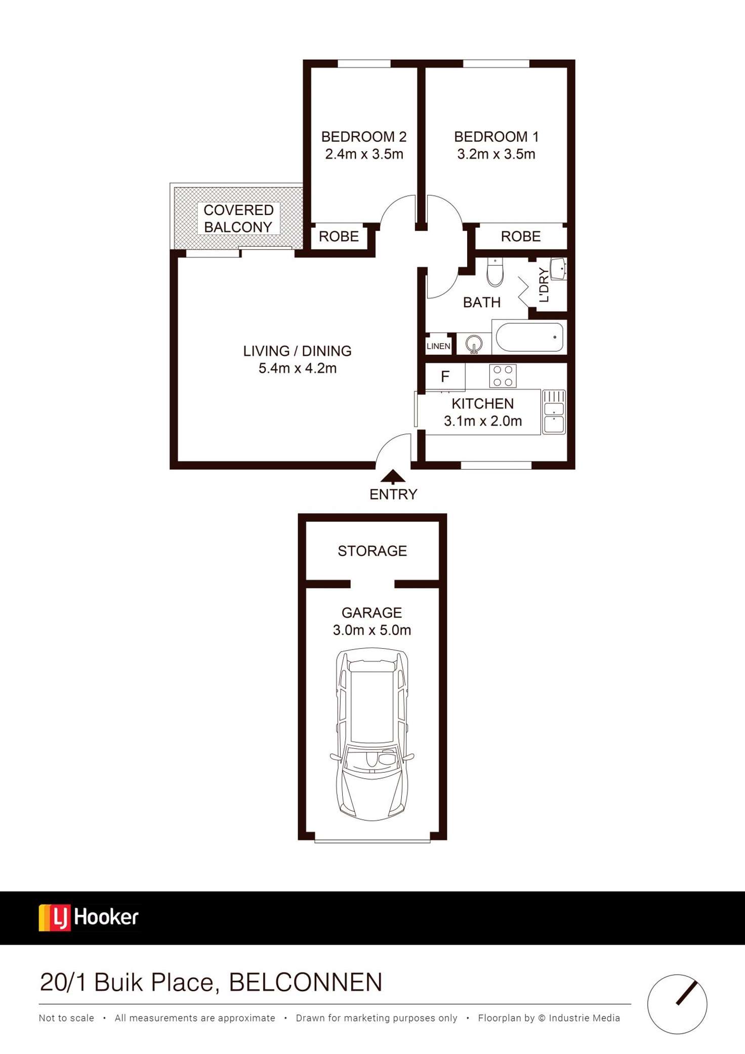 Floorplan of Homely unit listing, 20/1 Buik Place, Belconnen ACT 2617