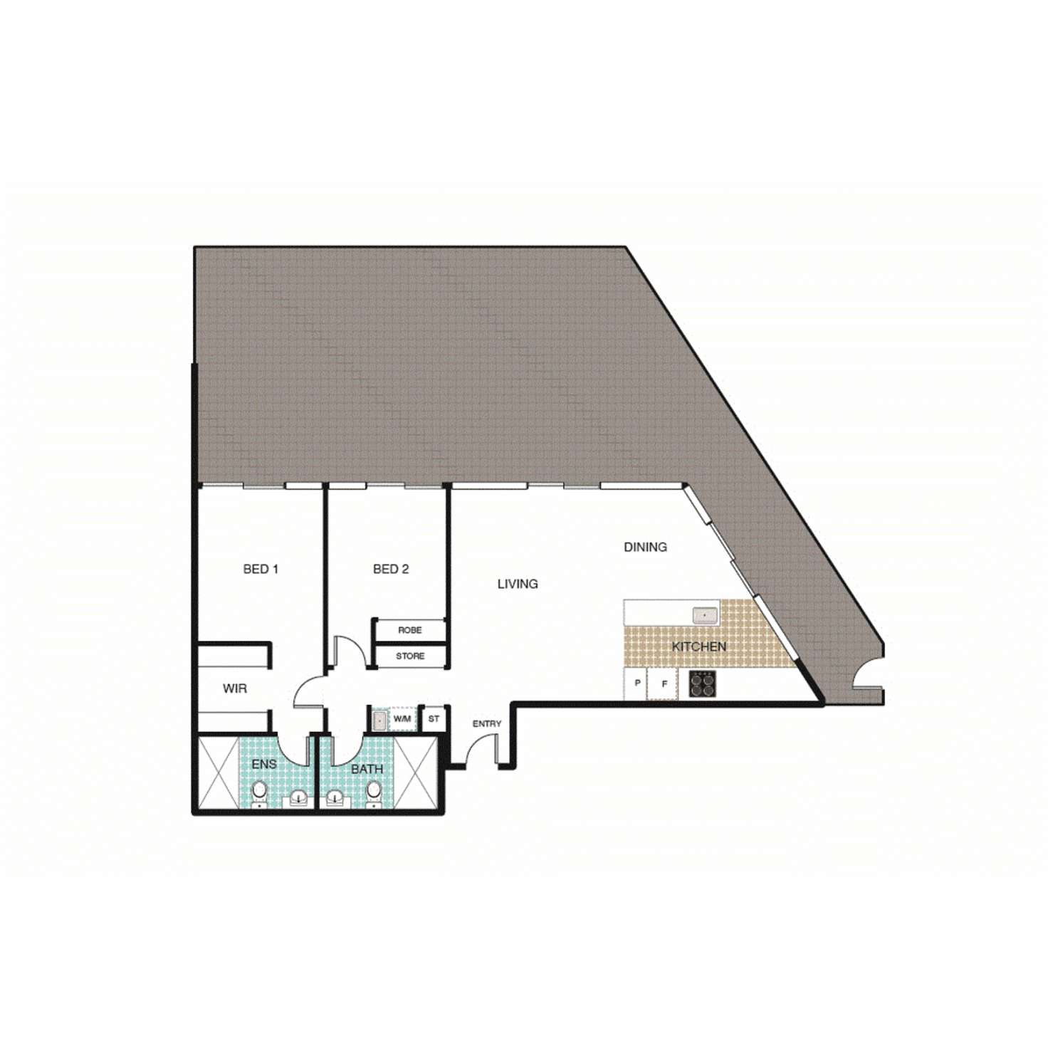 Floorplan of Homely apartment listing, 2/30 Blackall Street, Barton ACT 2600
