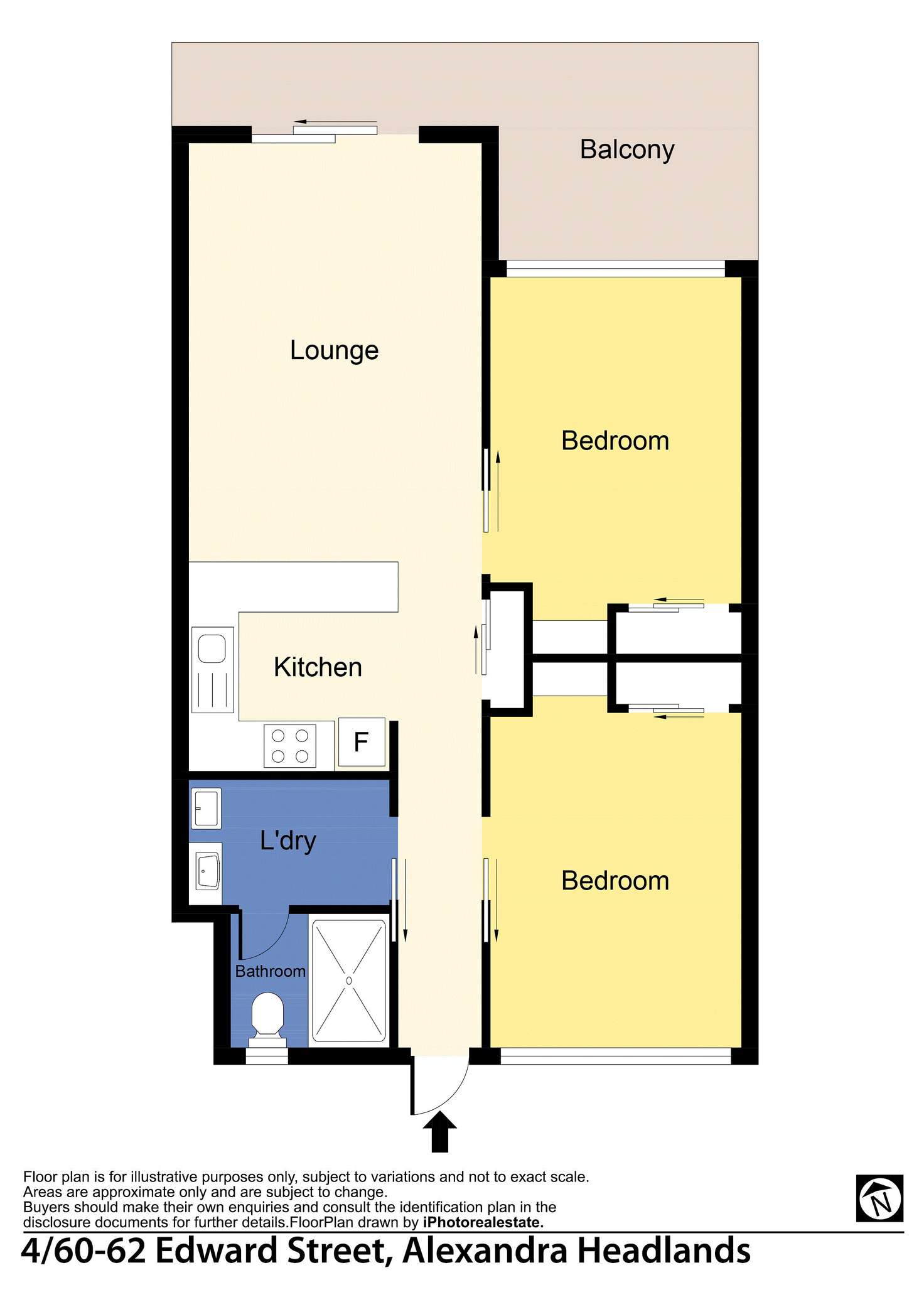 Floorplan of Homely unit listing, 4/60-62 Edward Street, Alexandra Headland QLD 4572