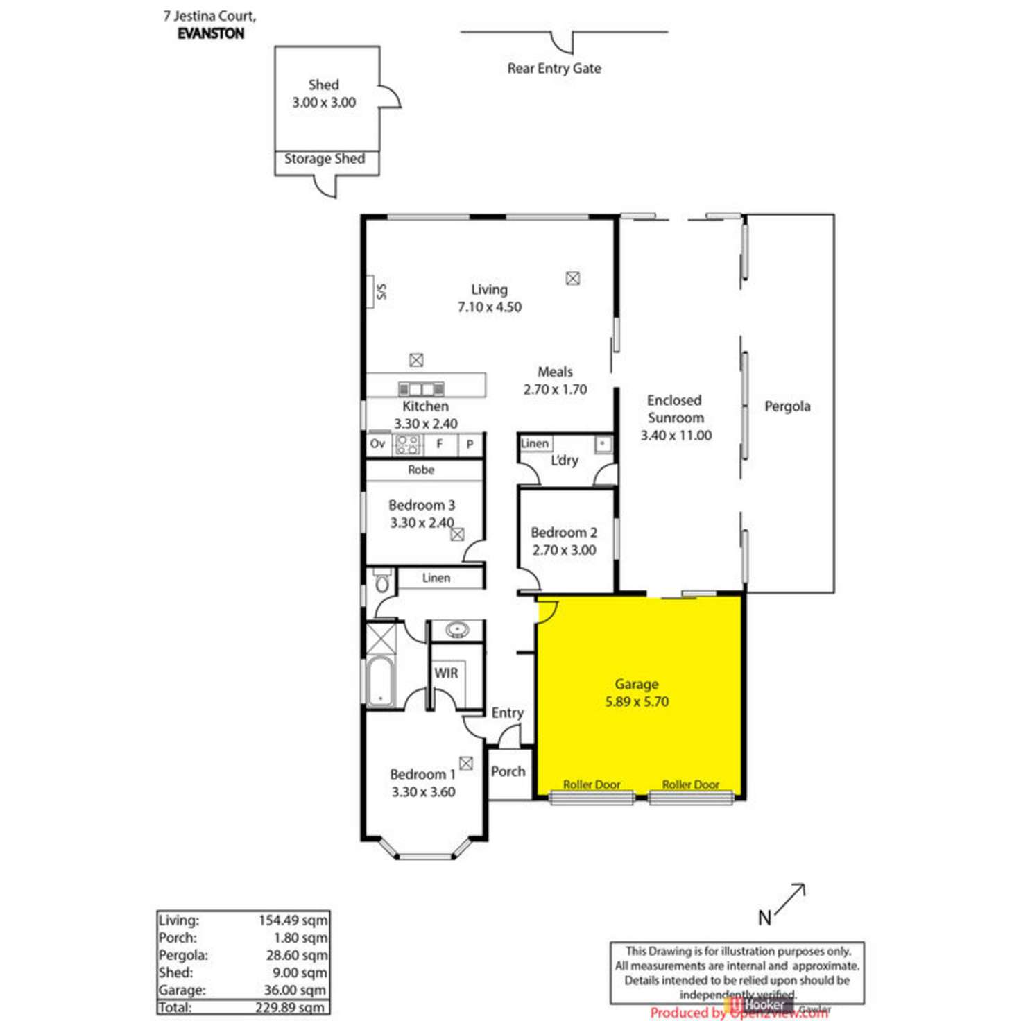 Floorplan of Homely house listing, 7 Jestina Court, Evanston SA 5116