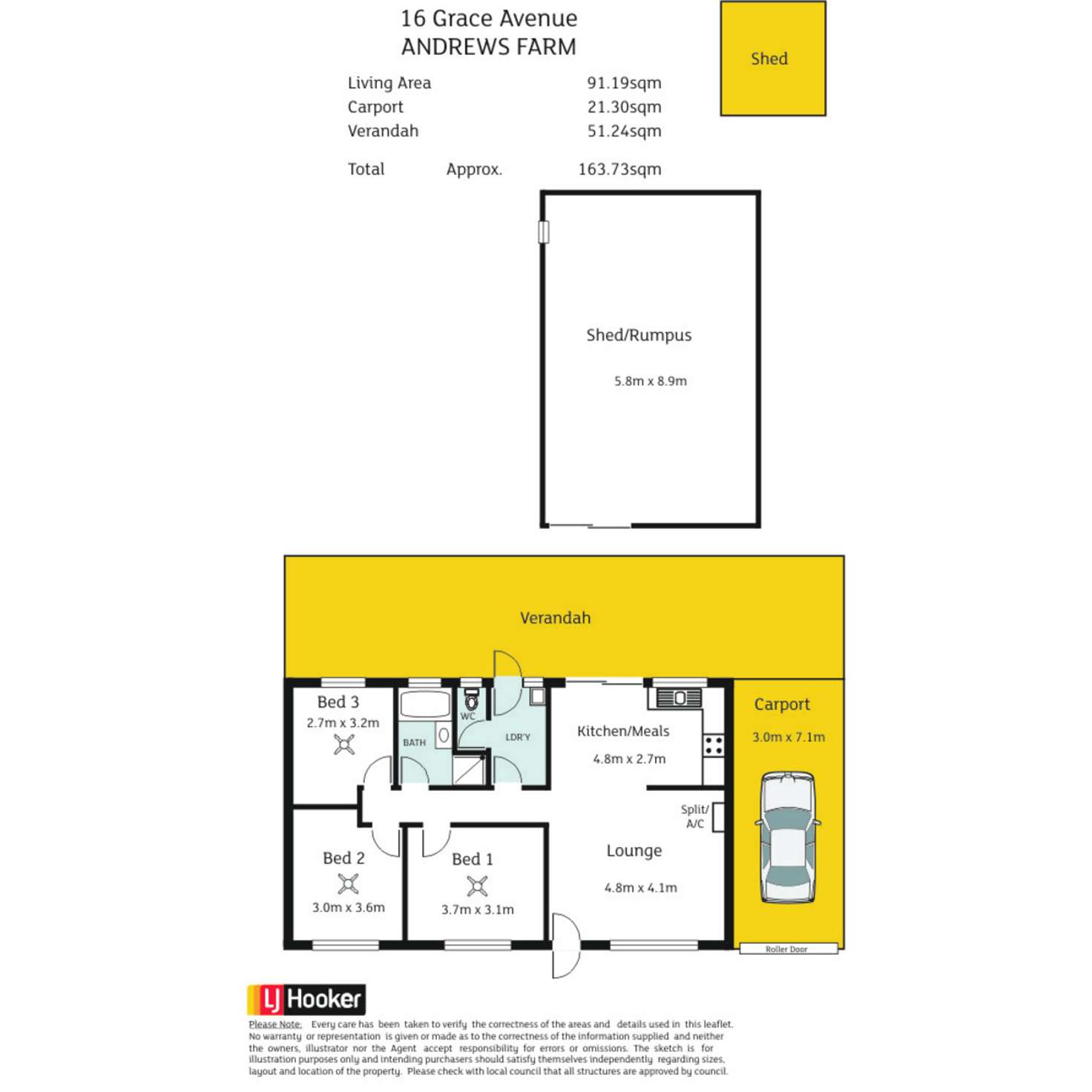 Floorplan of Homely house listing, 16 Grace Avenue, Andrews Farm SA 5114