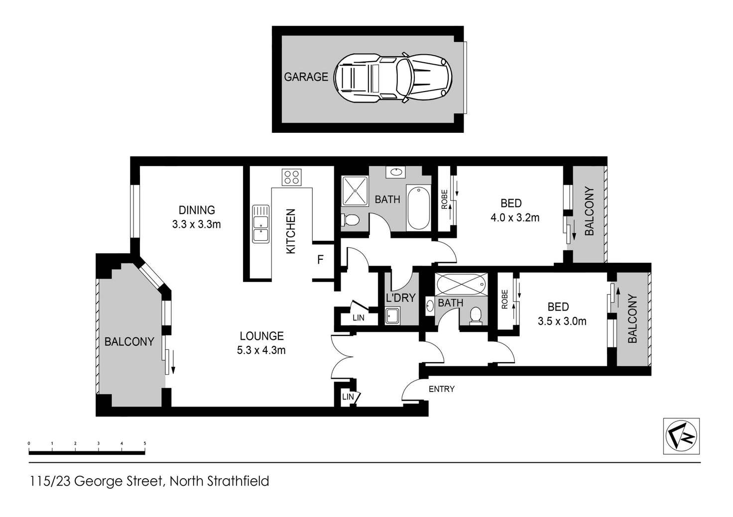 Floorplan of Homely apartment listing, 115/23 George Street, North Strathfield NSW 2137