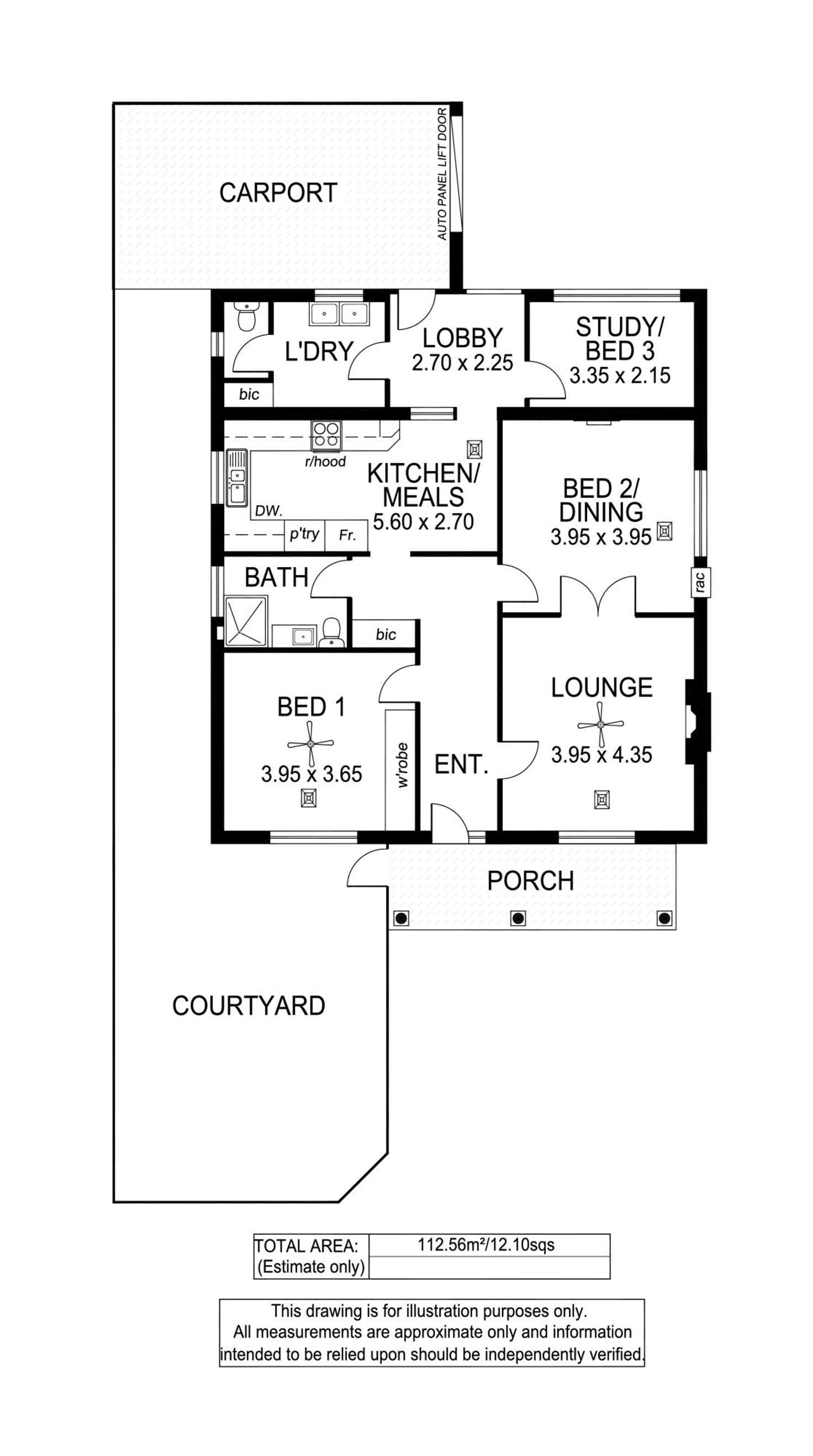 Floorplan of Homely house listing, 1/12 Second Avenue, Ascot Park SA 5043