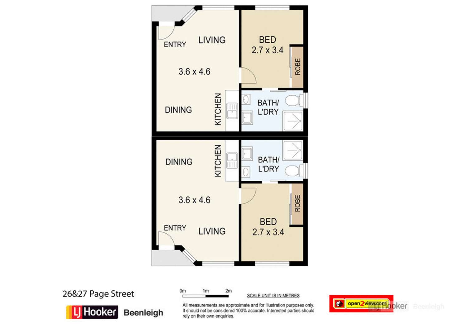 Floorplan of Homely unit listing, 26 & 27/8 Page Street, Bethania QLD 4205