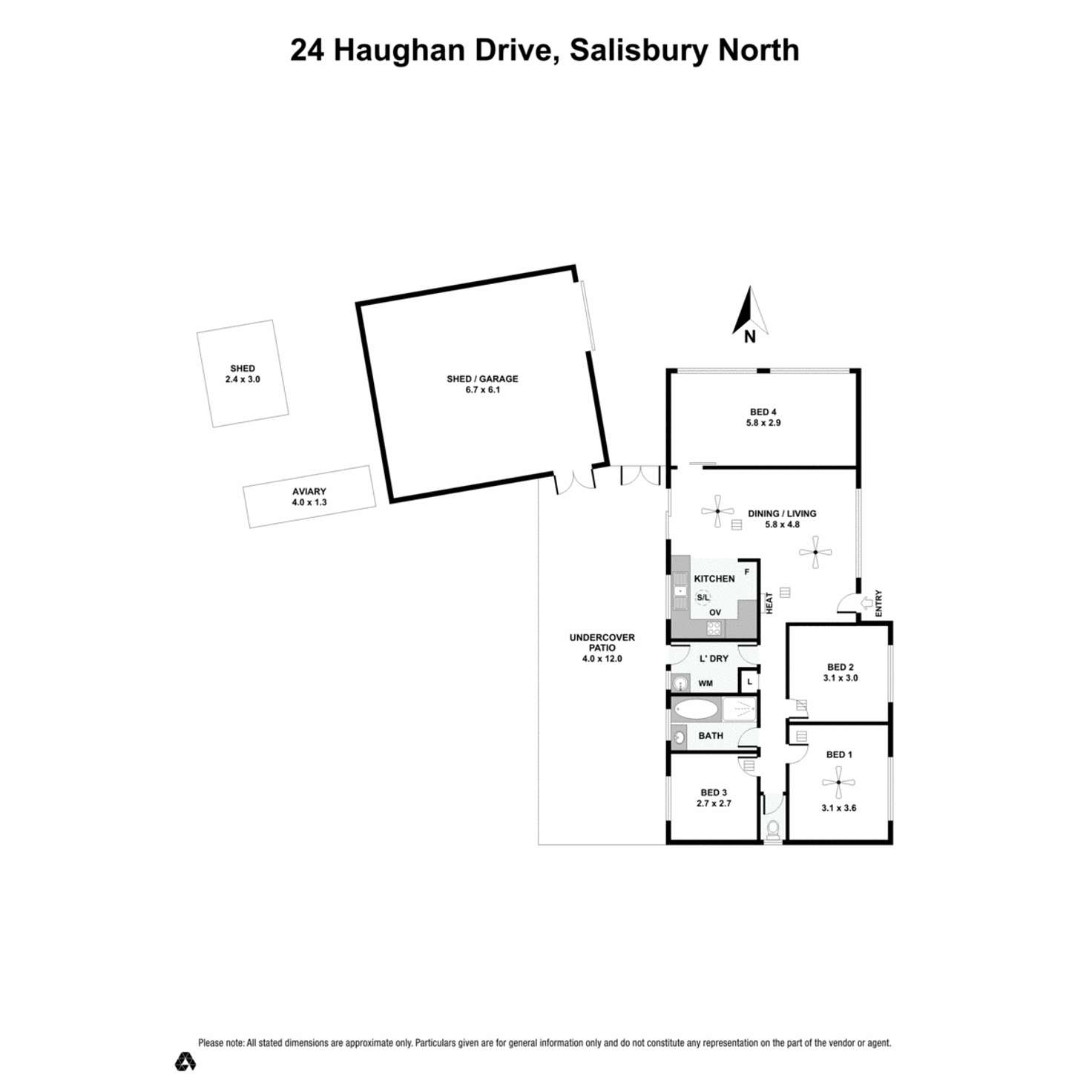 Floorplan of Homely house listing, 24 Haughan Drive, Salisbury North SA 5108