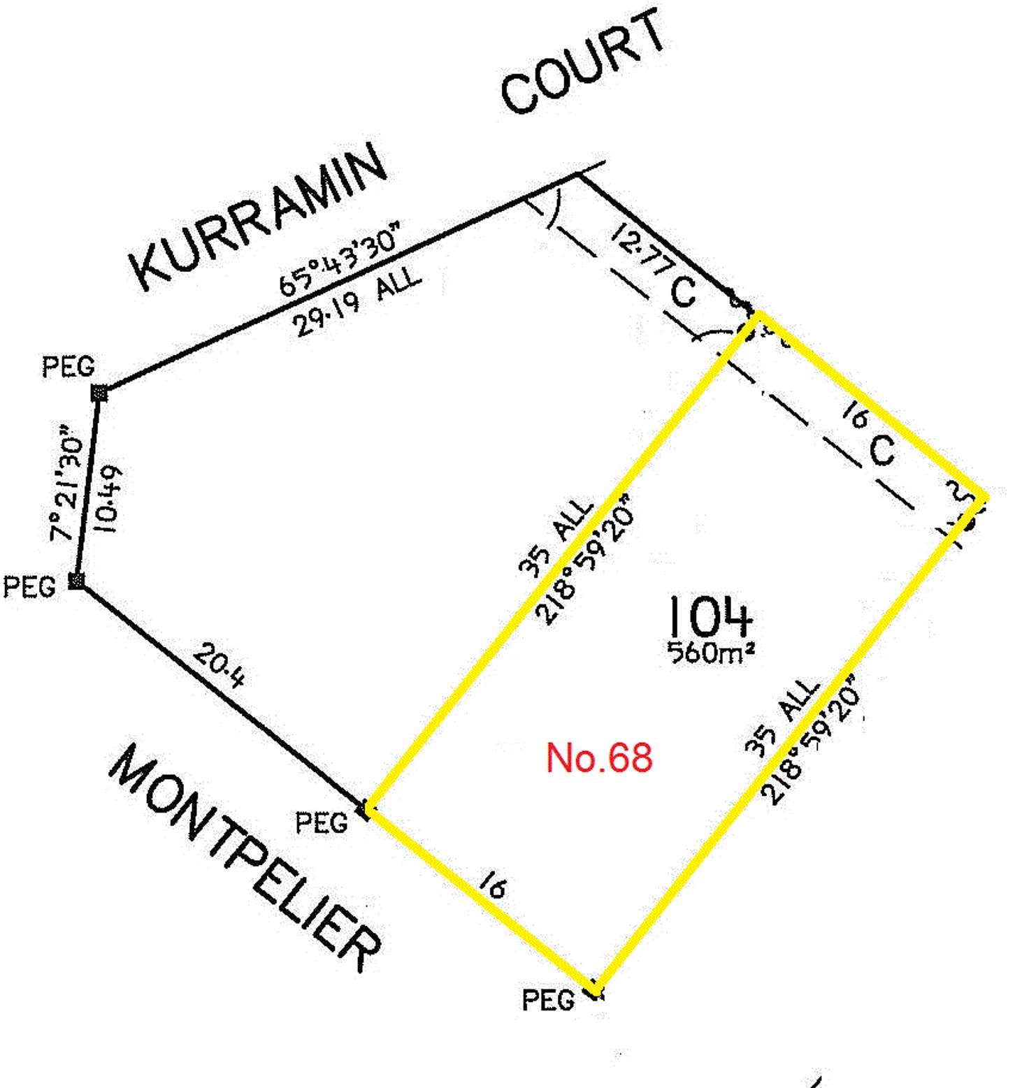 Floorplan of Homely residentialLand listing, 68 Montpelier Tce, Port Elliot SA 5212