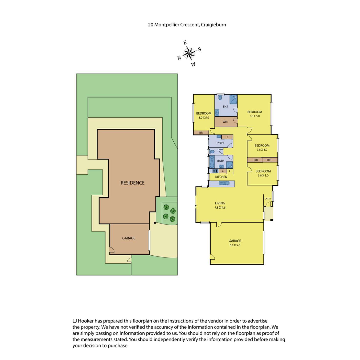 Floorplan of Homely house listing, 20 montpellier Crescent, Craigieburn VIC 3064